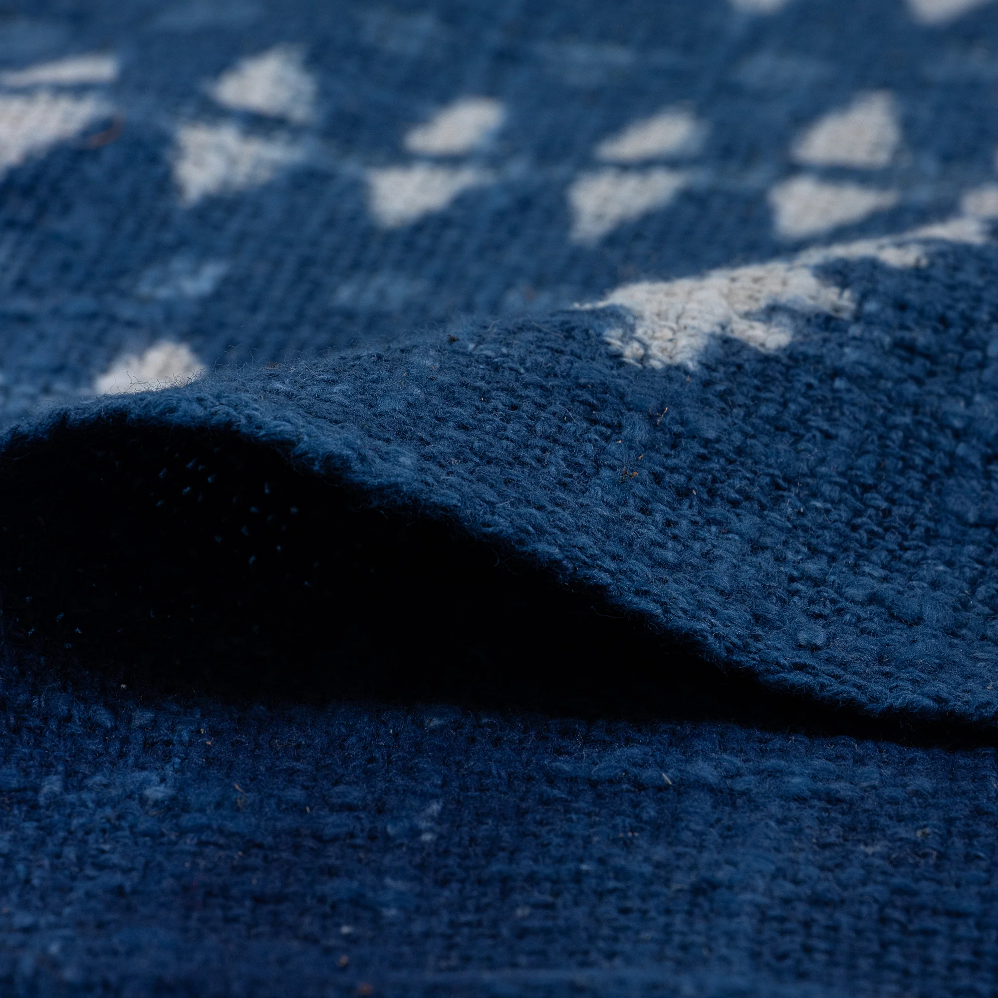 Bohemian Indigo Hand Block Printed Cotton Throw Blanket - Image 5