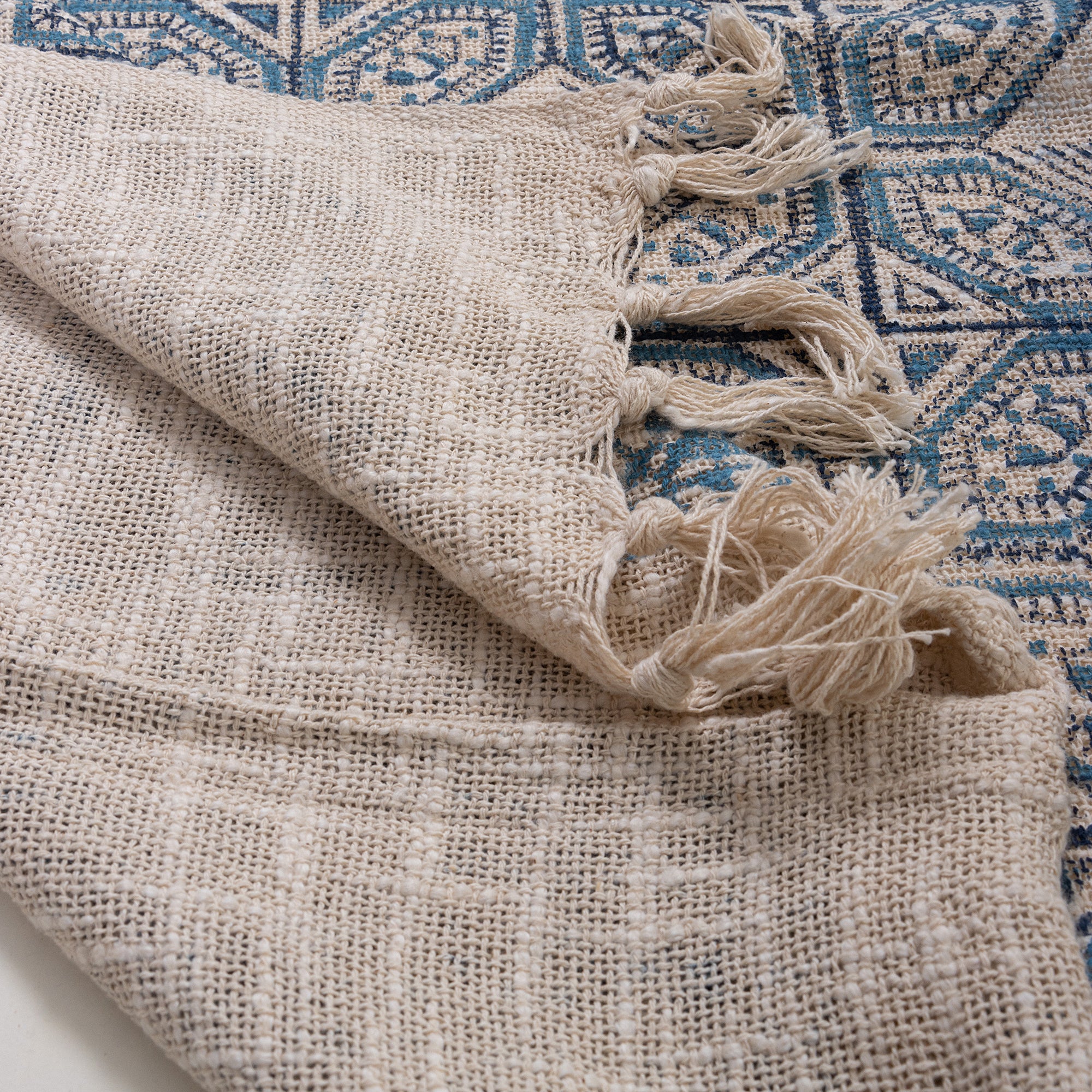 Hand Block Printed Pure Cotton Throw Blankets for Sofa - Image 5