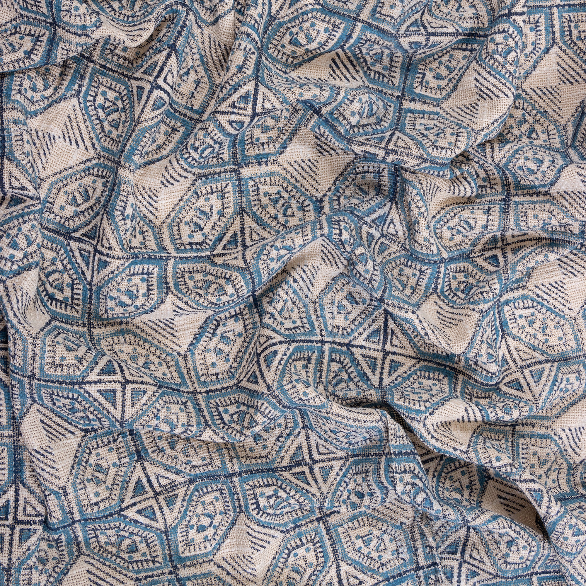 Hand Block Printed Pure Cotton Throw Blankets for Sofa - Image 8