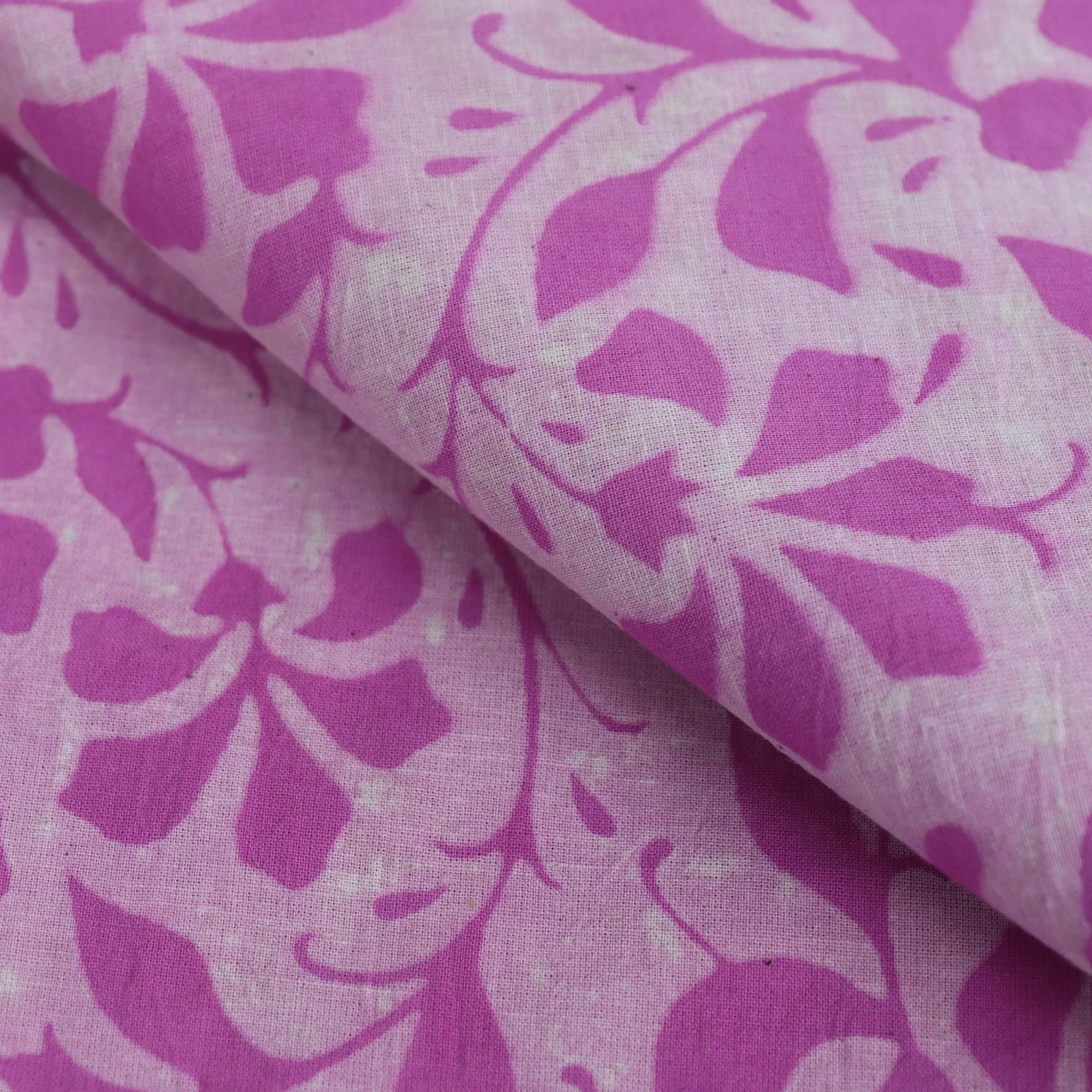 Floral Pure Cotton Hand Block Print Dabu Fabric - Image 2