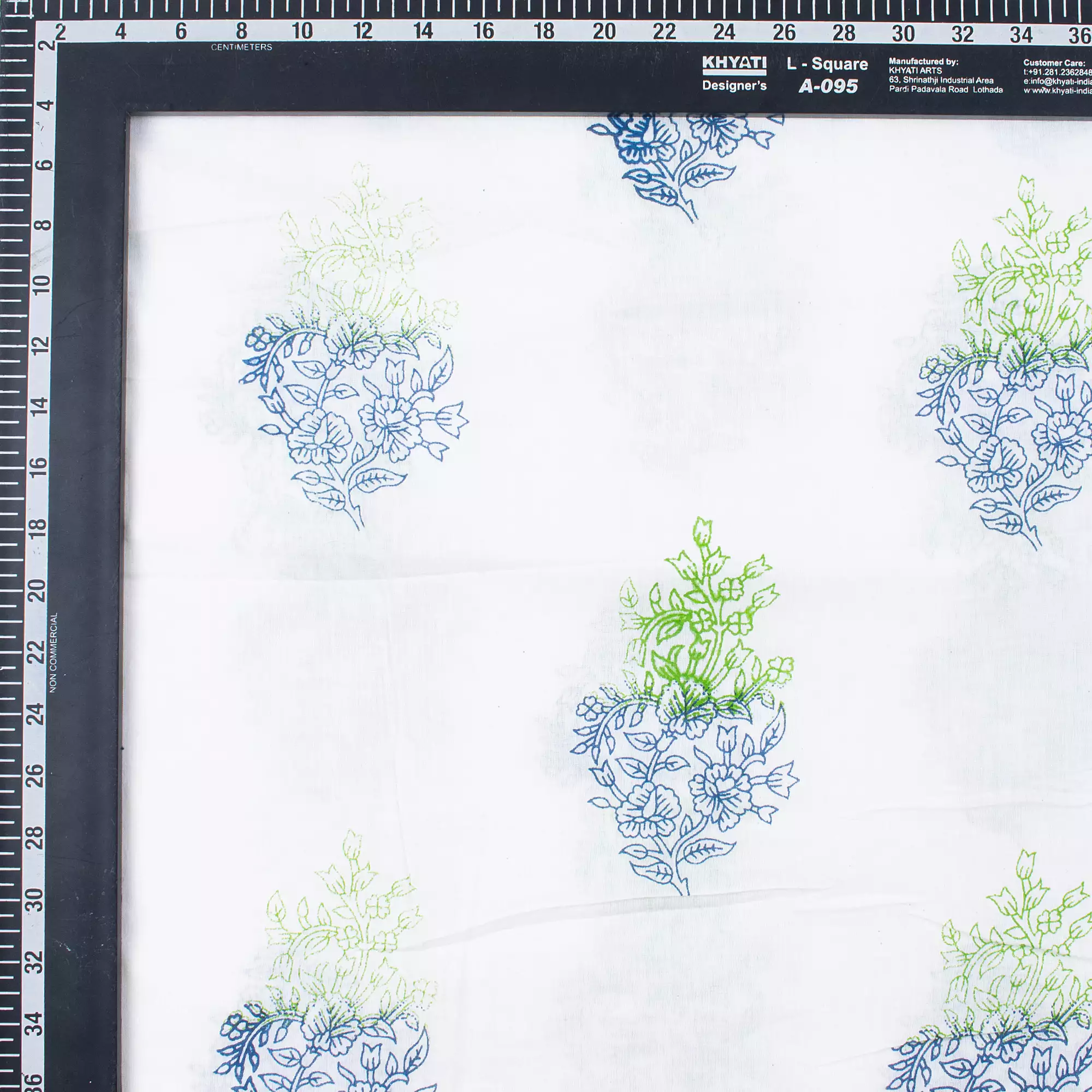 Quality Floral Hand Block Printed Fabric - Image 2