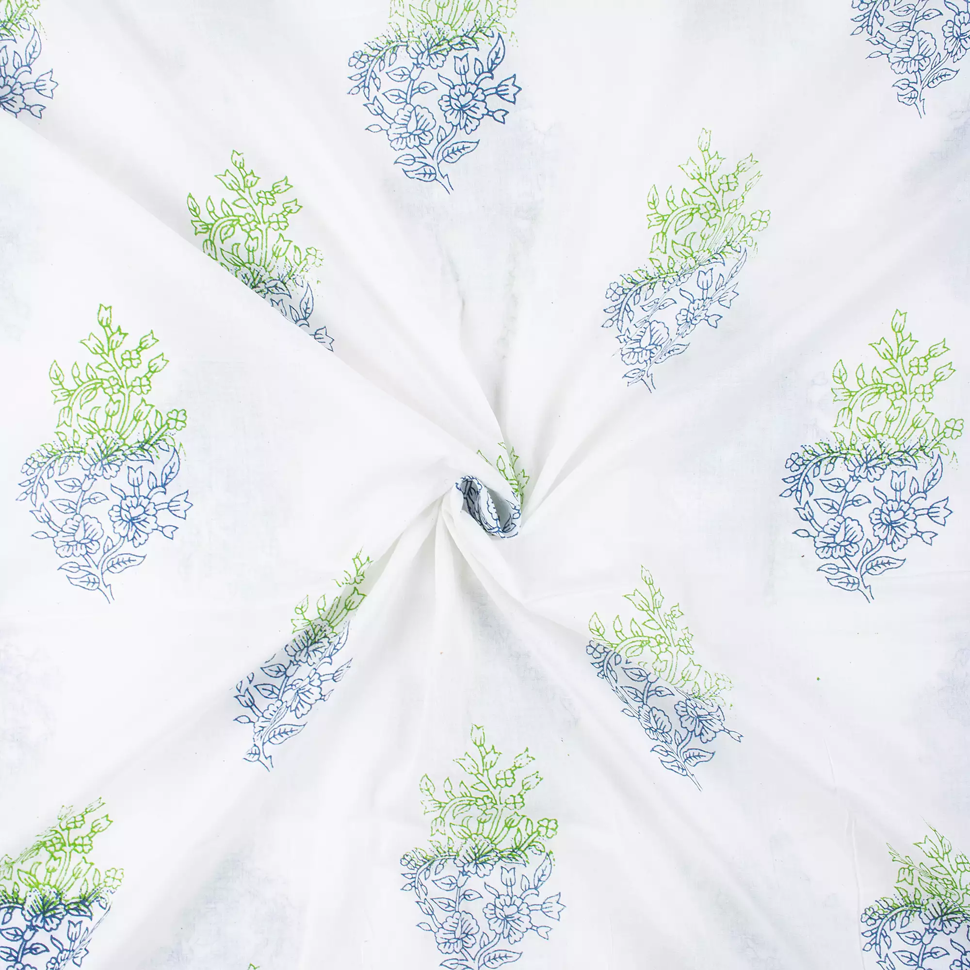 Quality Floral Hand Block Printed Fabric - Image 3