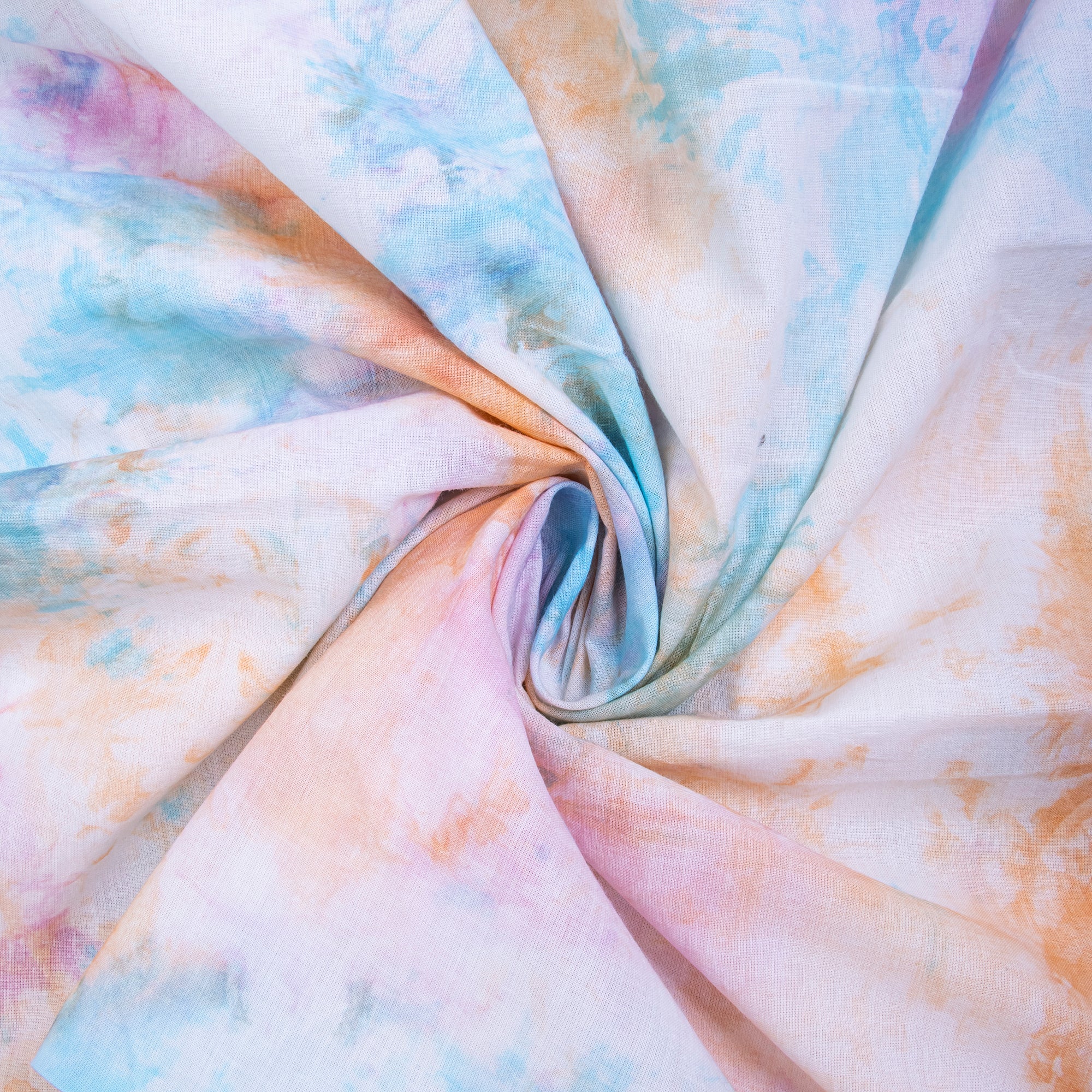 Exclusive Multicolor Indian Natural Tie Dye Cotton Fabric Cloth - Image 3