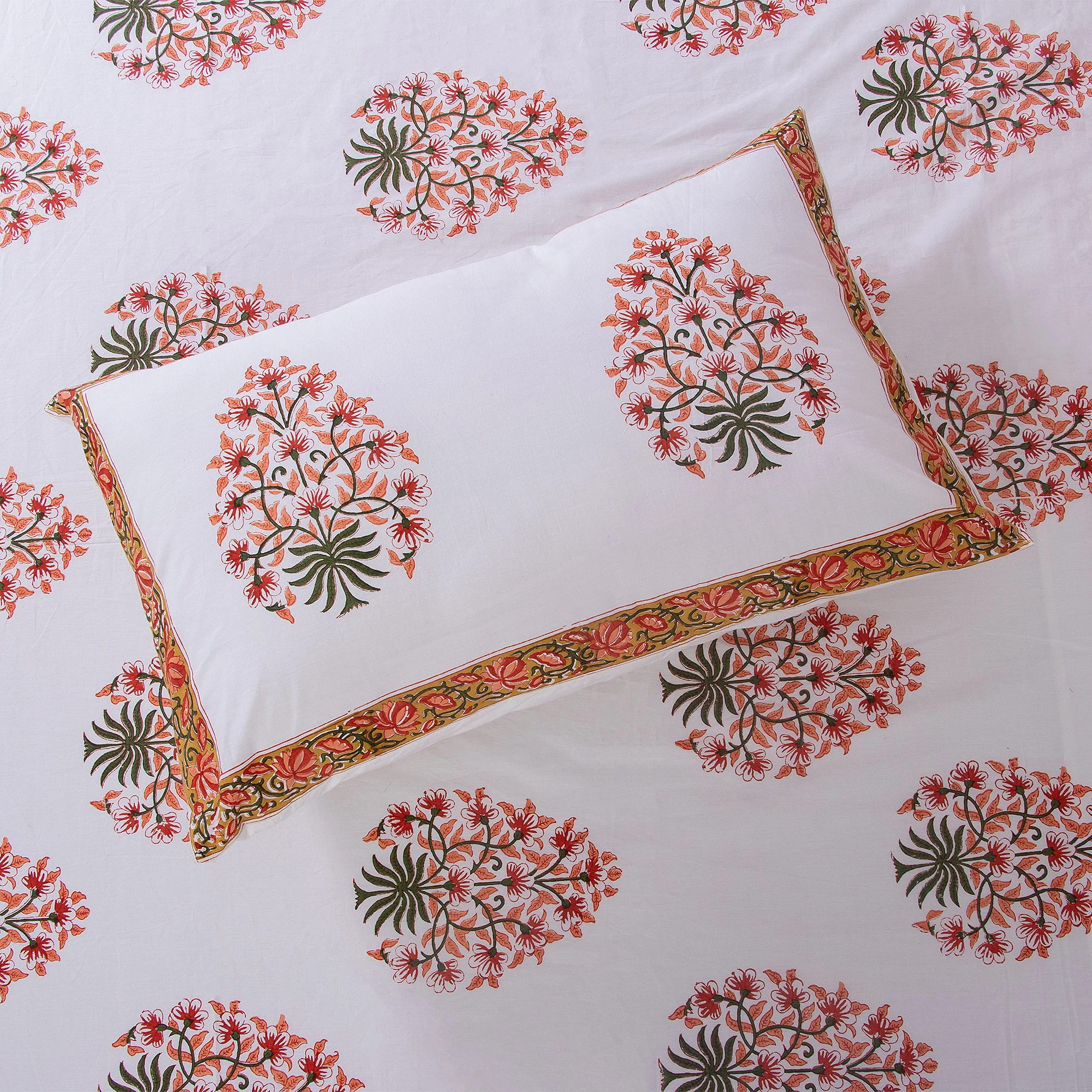 Boota Indian Hand Block Print Cotton BedSheet - Image 5