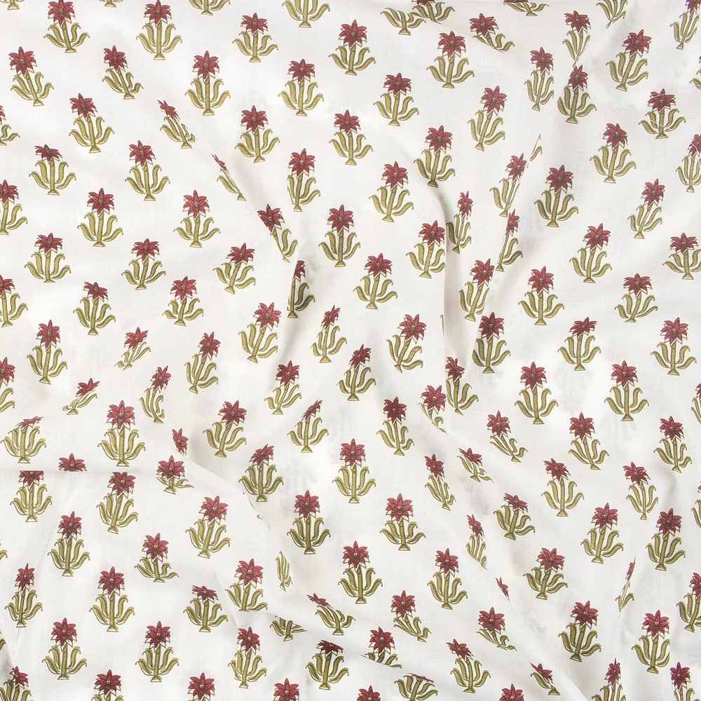Booti Hand Block Print Fabric - Image 4