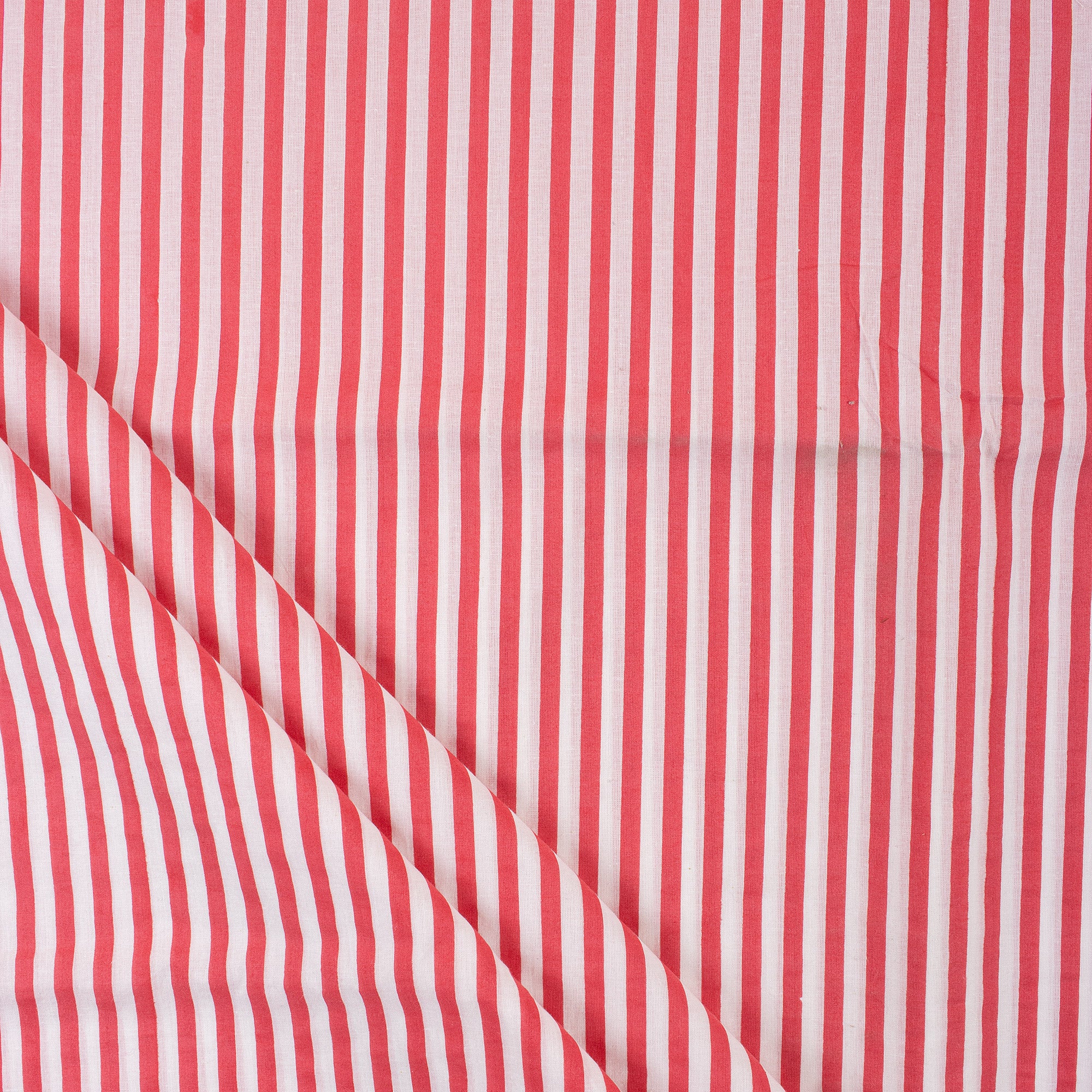 Striped Indian Hand Block Print Fabric