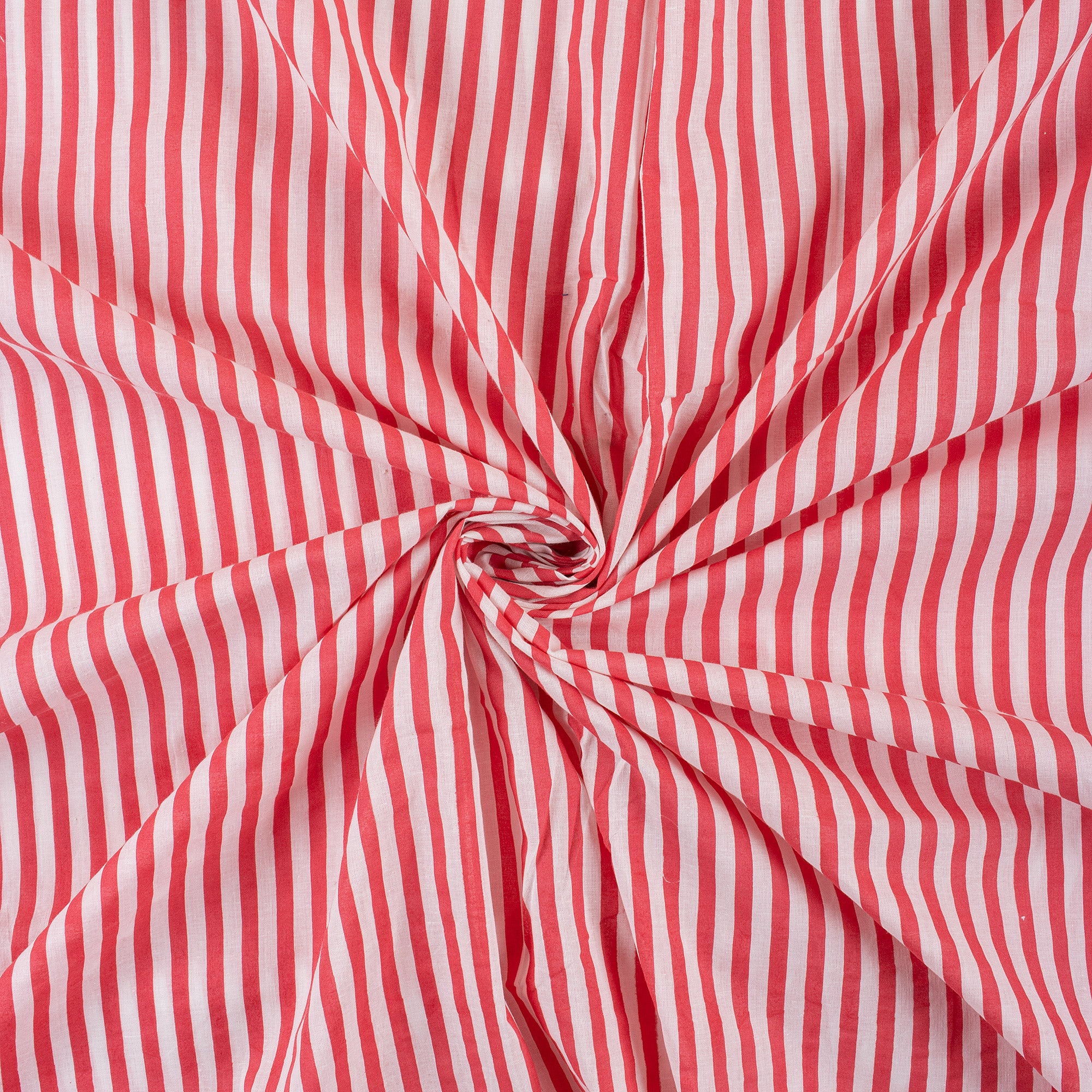 Striped Indian Hand Block Print Fabric - Image 2