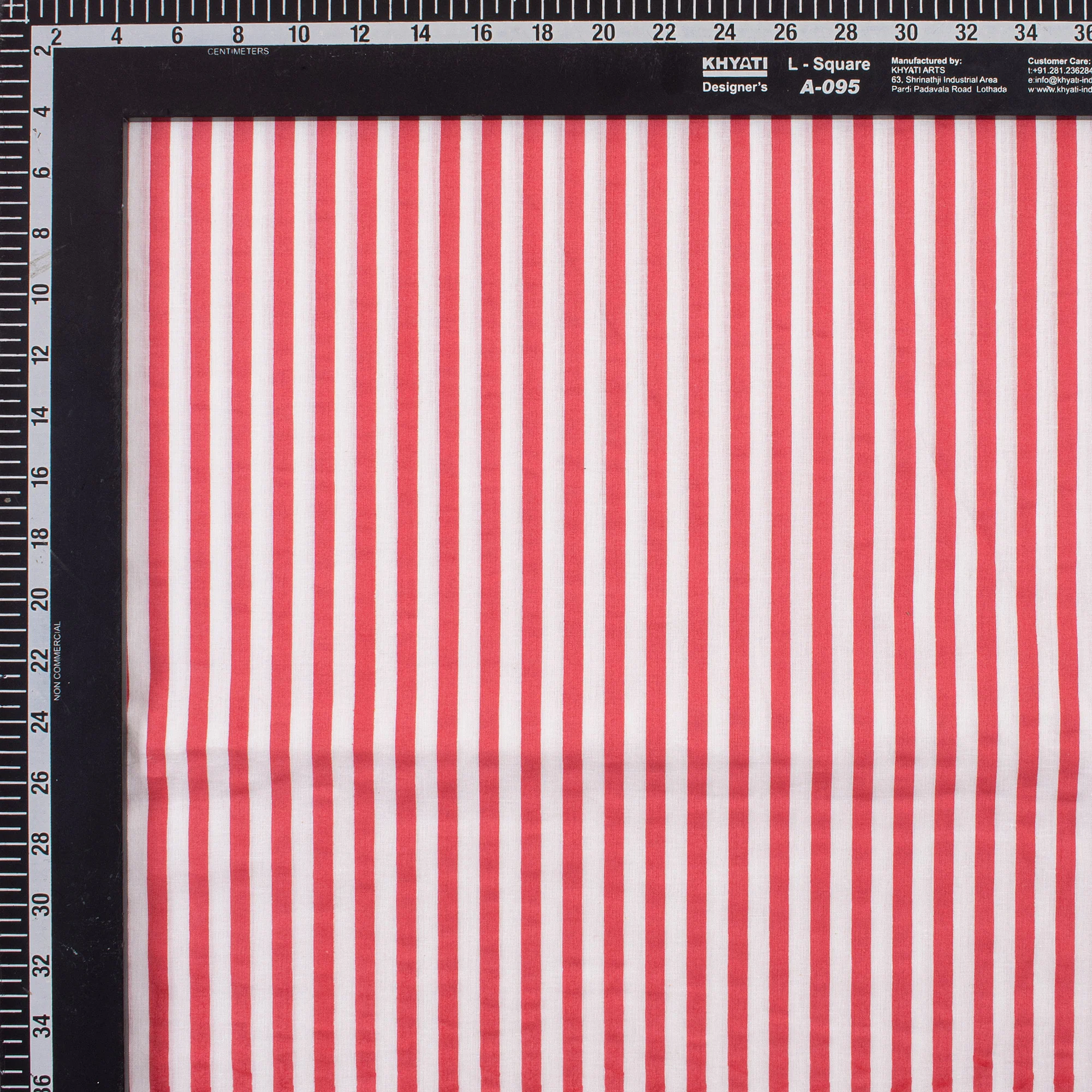 Striped Indian Hand Block Print Fabric - Image 5