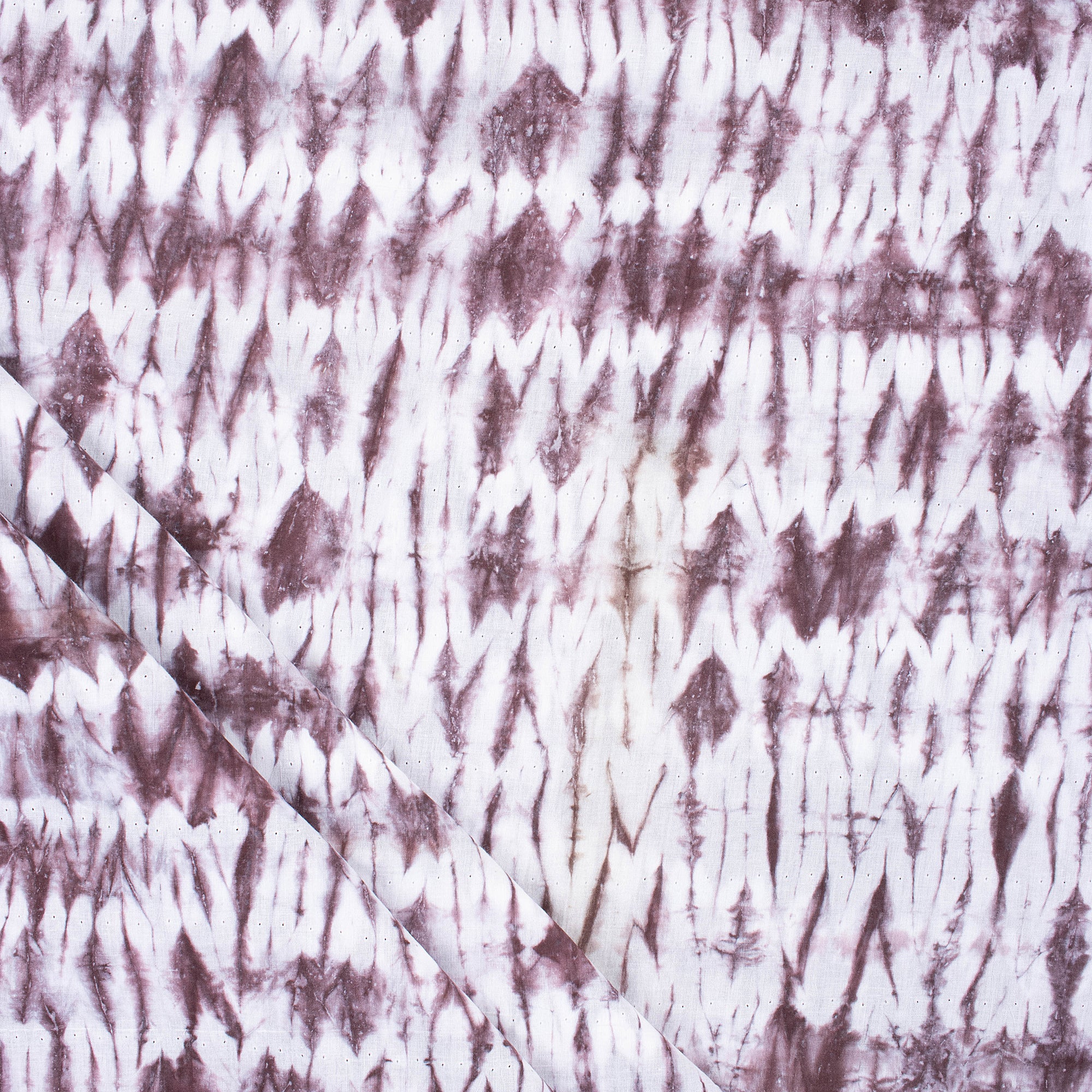 Brown Tie Dye Shibori Cotton Fabric