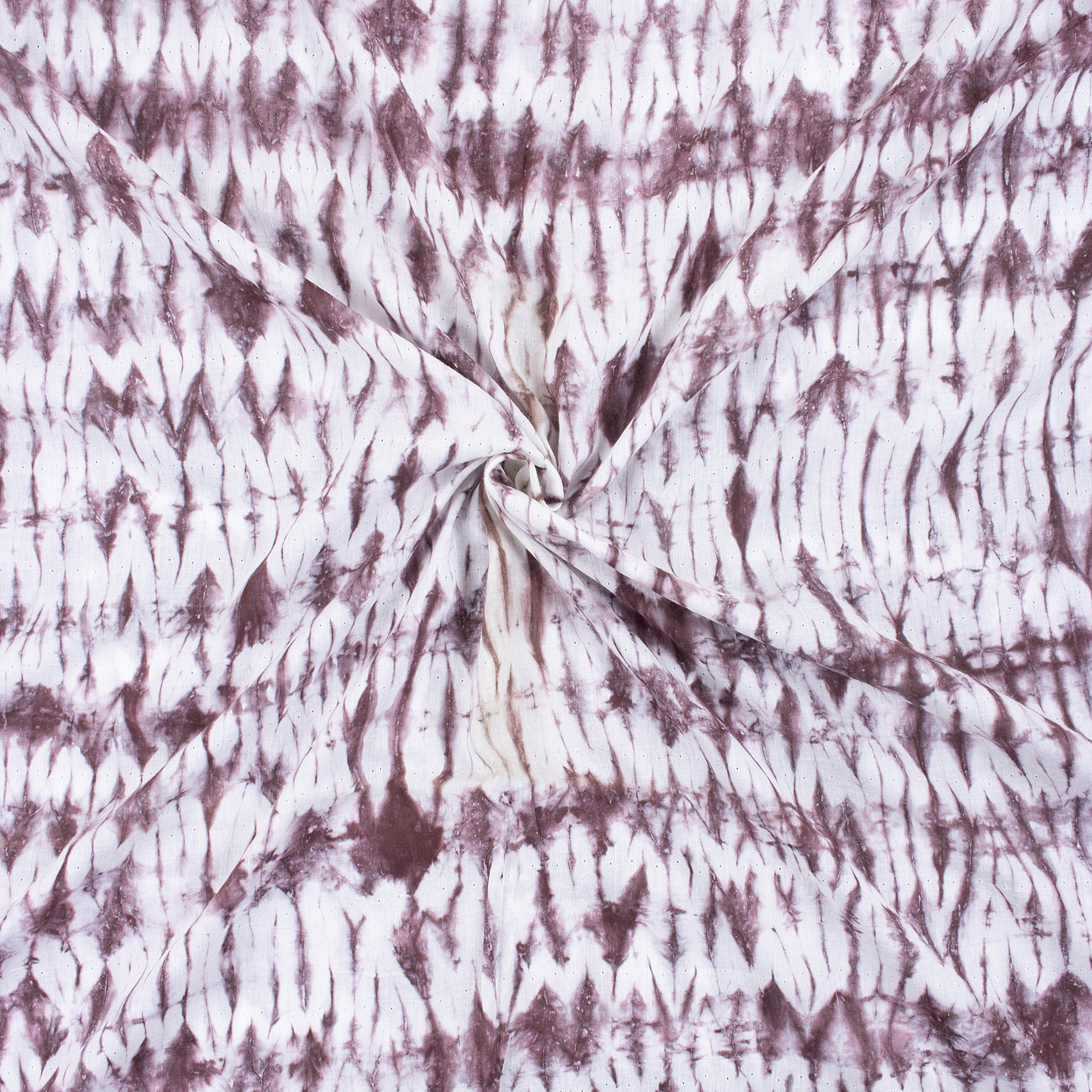 Brown Tie Dye Shibori Cotton Fabric - Image 2
