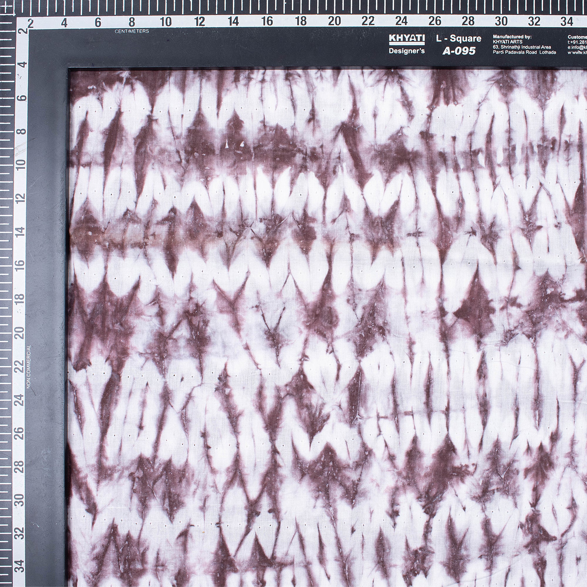 Brown Tie Dye Shibori Cotton Fabric - Image 3