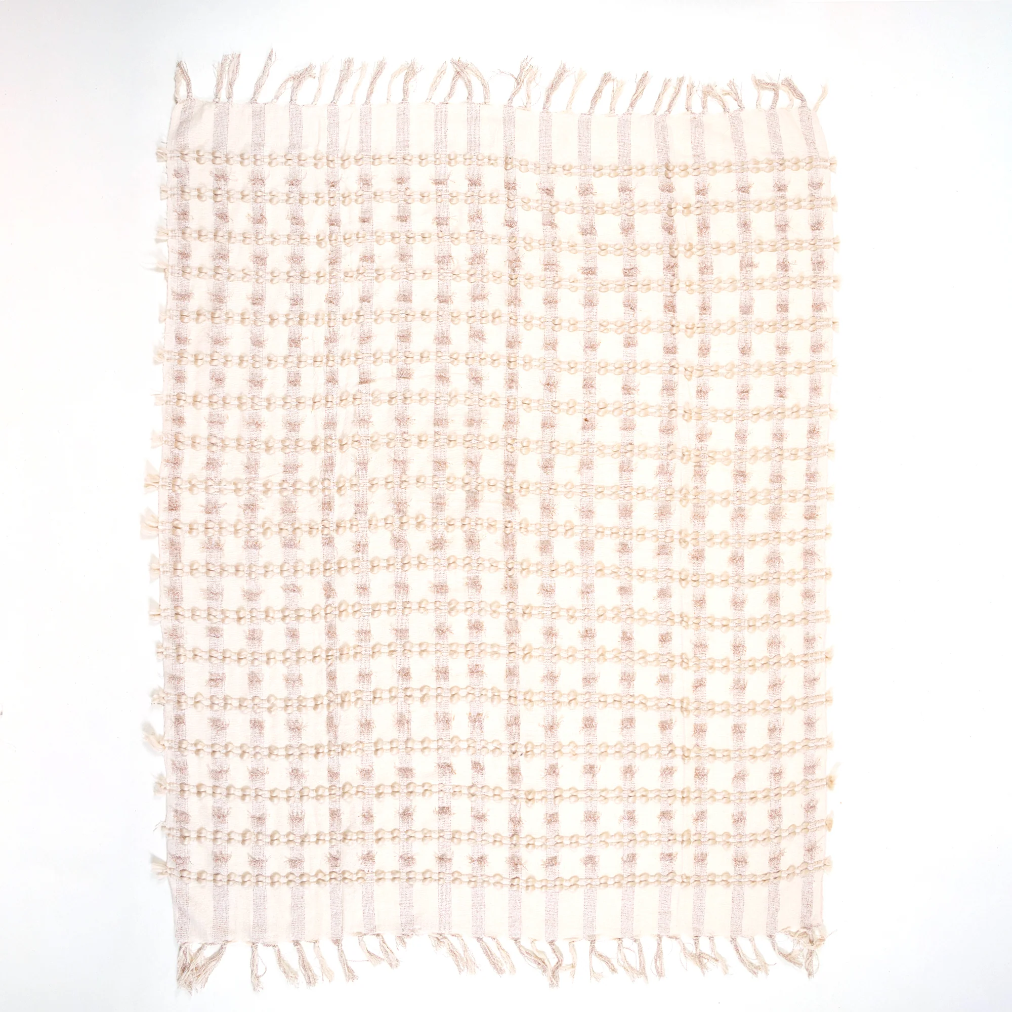Reversible Indian Boho Cotton Woven Throw Blanket - Image 2