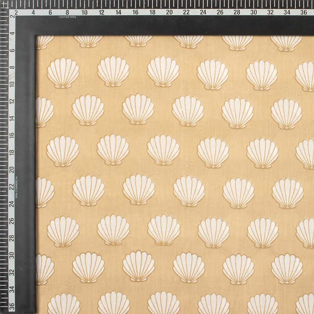 Sea Hand Block Print Cotton Running Fabric - Image 5