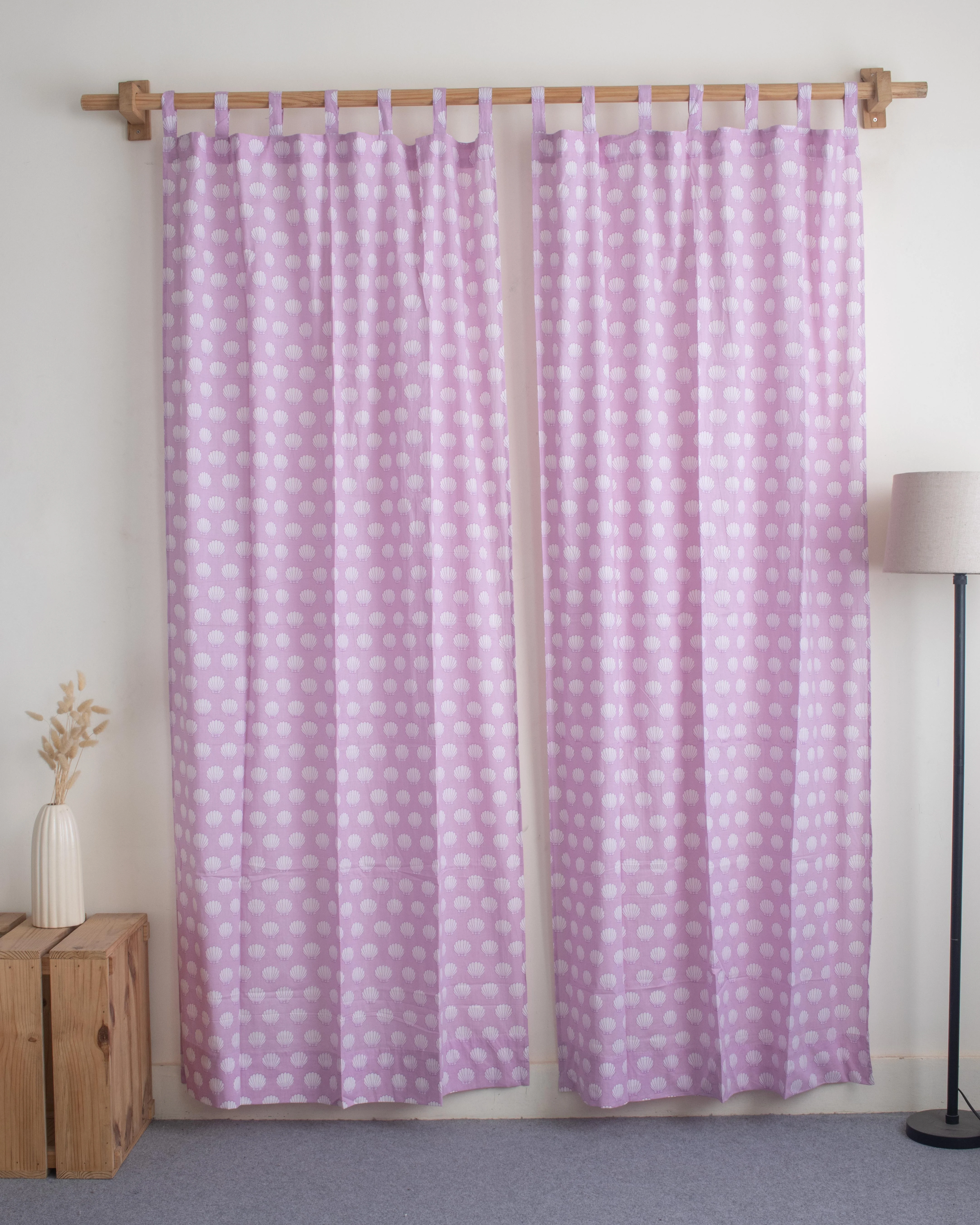 Seashell Block Print for Dining Room Curtains - Image 2
