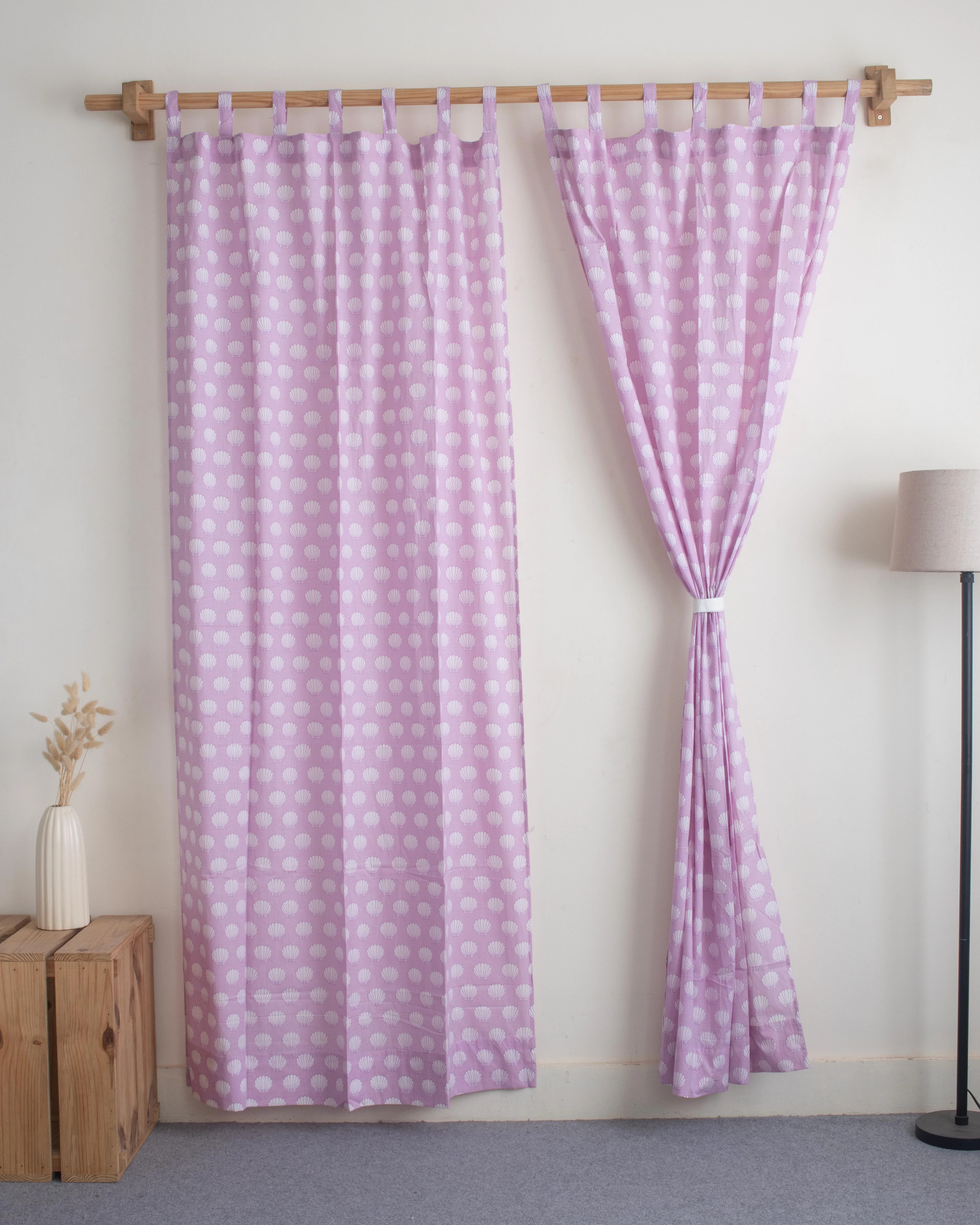 Seashell Block Print for Dining Room Curtains - Image 3