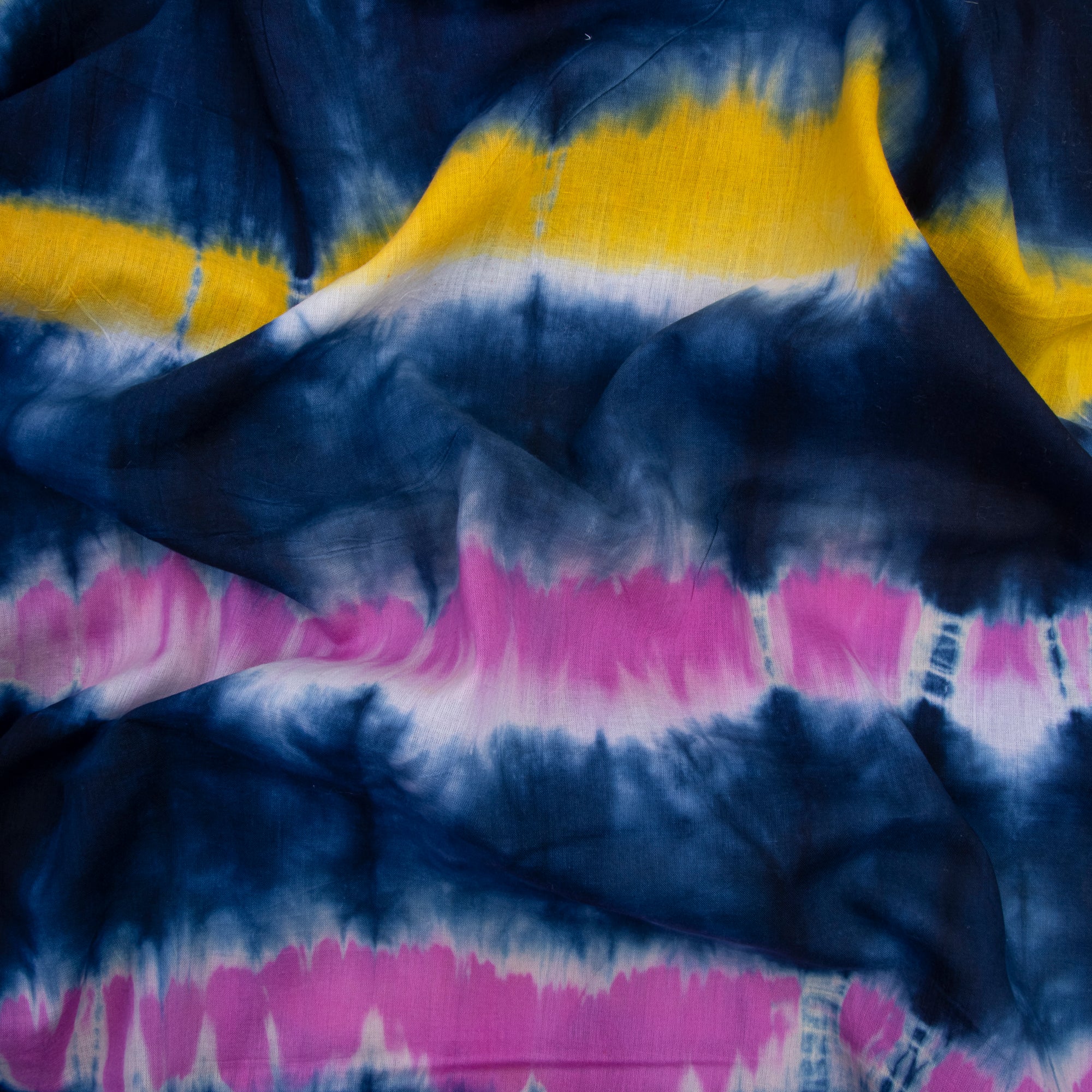 Multicolor Indian Handmade Pure Cotton Tie Dye Textile Fabrics - Image 2