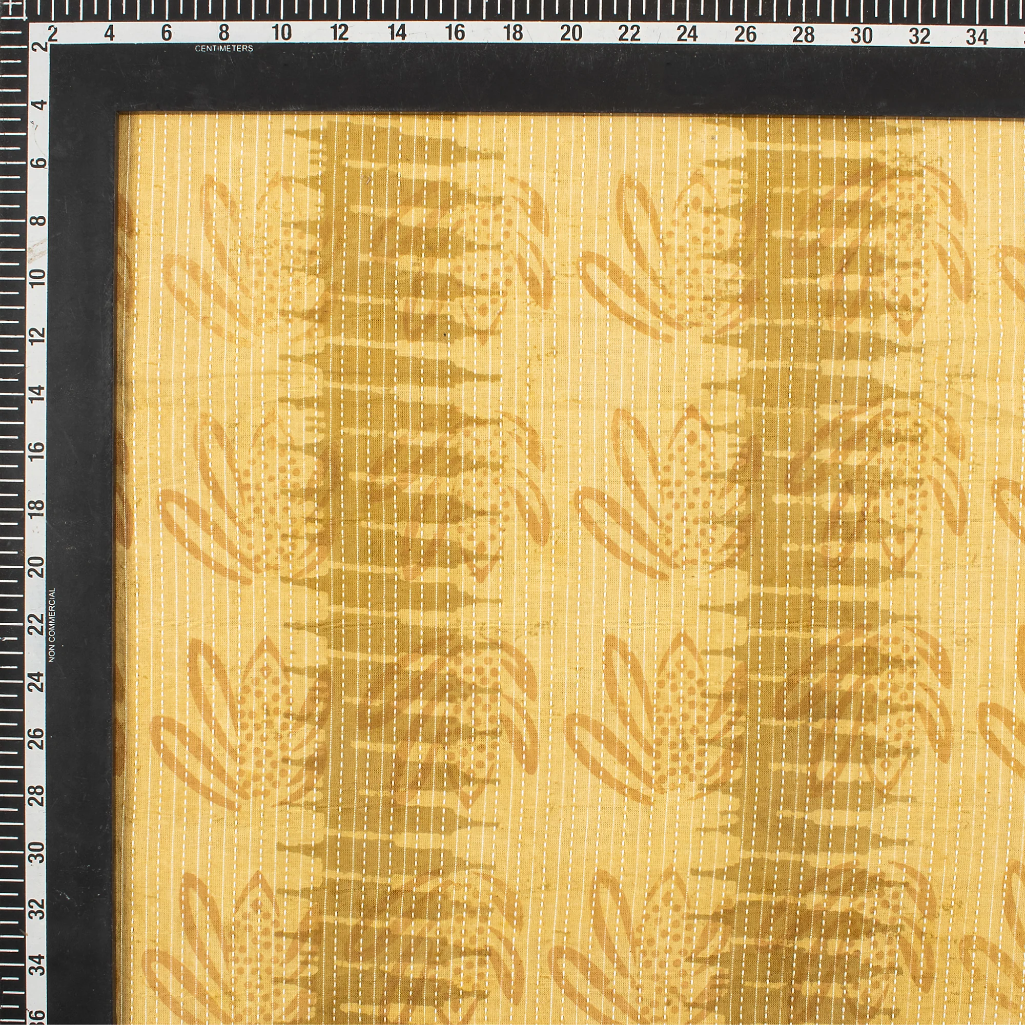 Cotton Hand Block Printed Dabu Kantha Fabric - Image 4