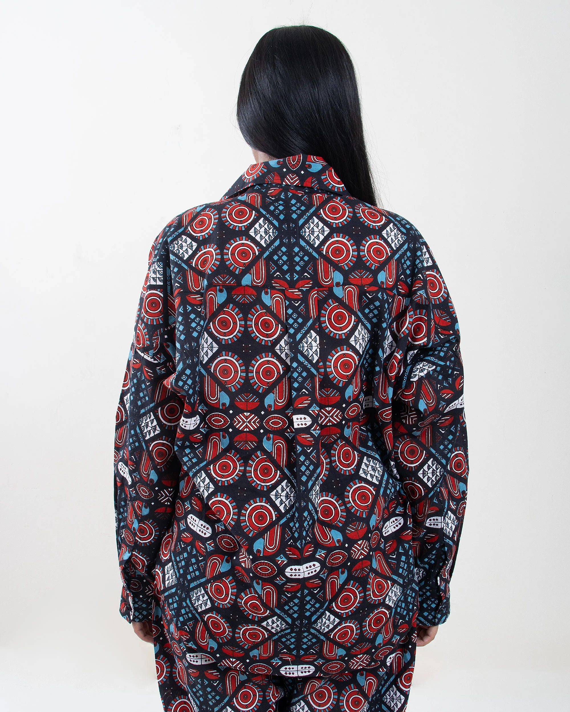 Short with Shirt and Pajama Cotton Printed Black Co-Ord set For Women - Image 6