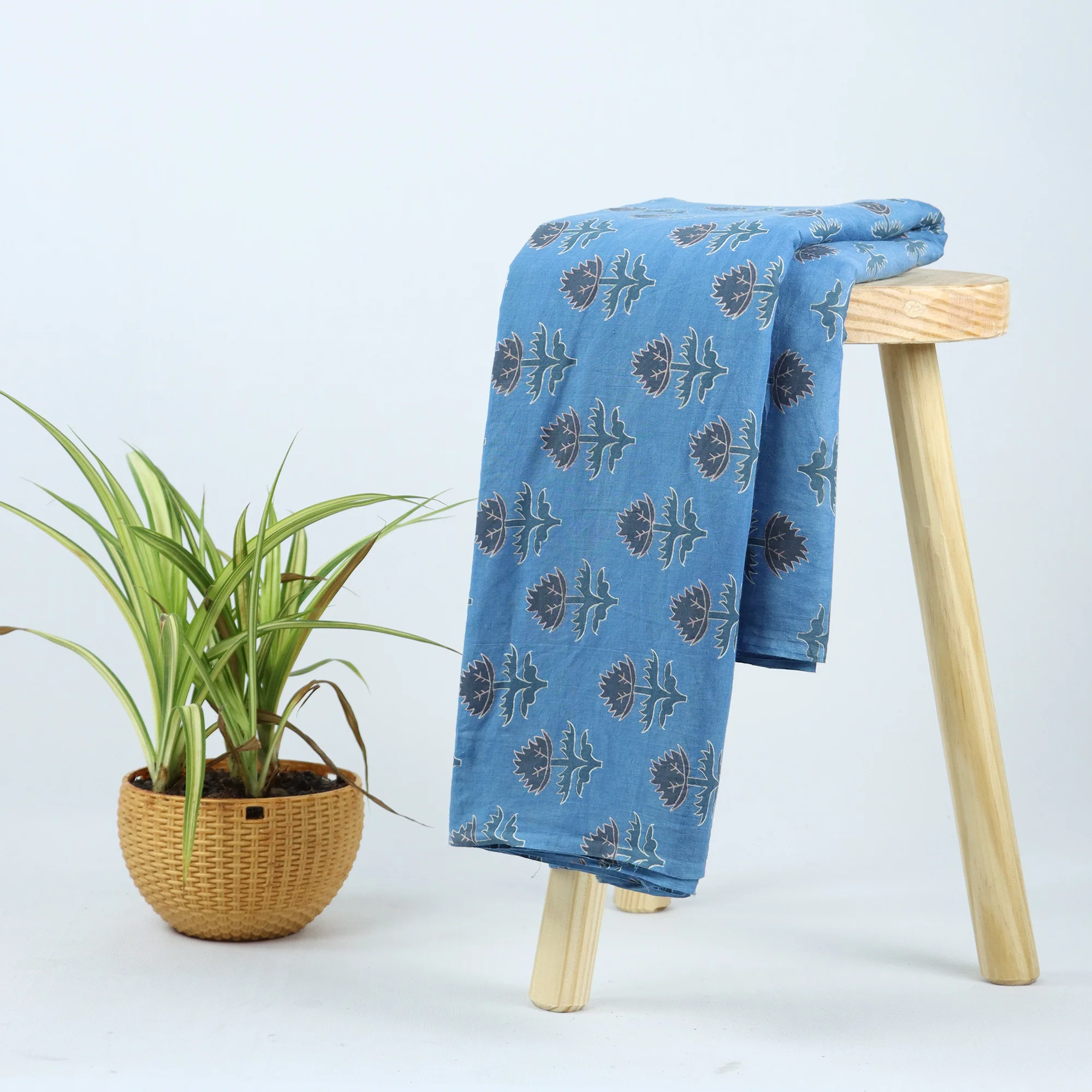 Cotton Hand Block Print Dabu Fabric - Image 5