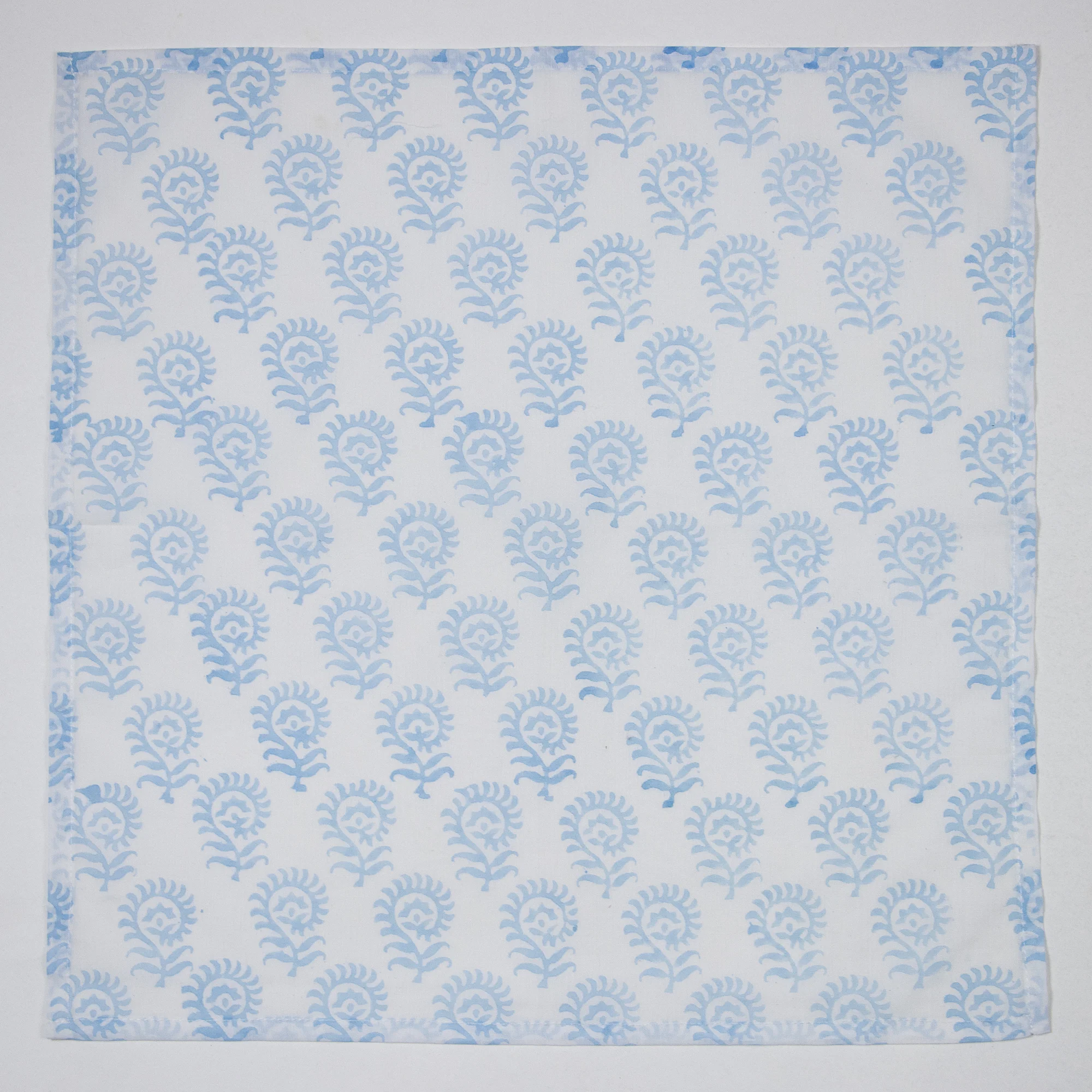 Stunning Buti Block Printed Indian Cotton Dinner Napkins - Image 6