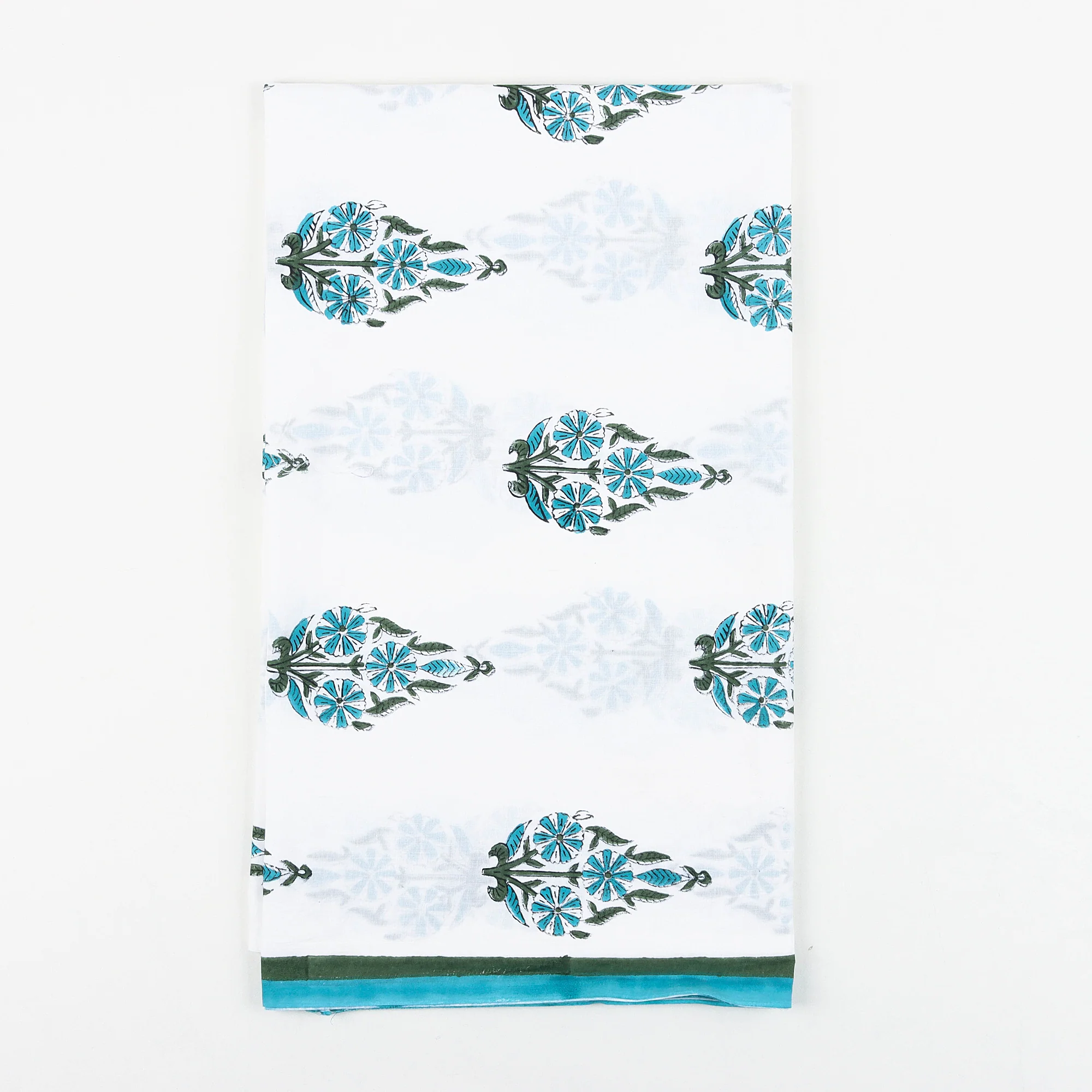 Woman unstitched Suit Set Cotton Dupatta Sky Blue geometrical Design - Image 4
