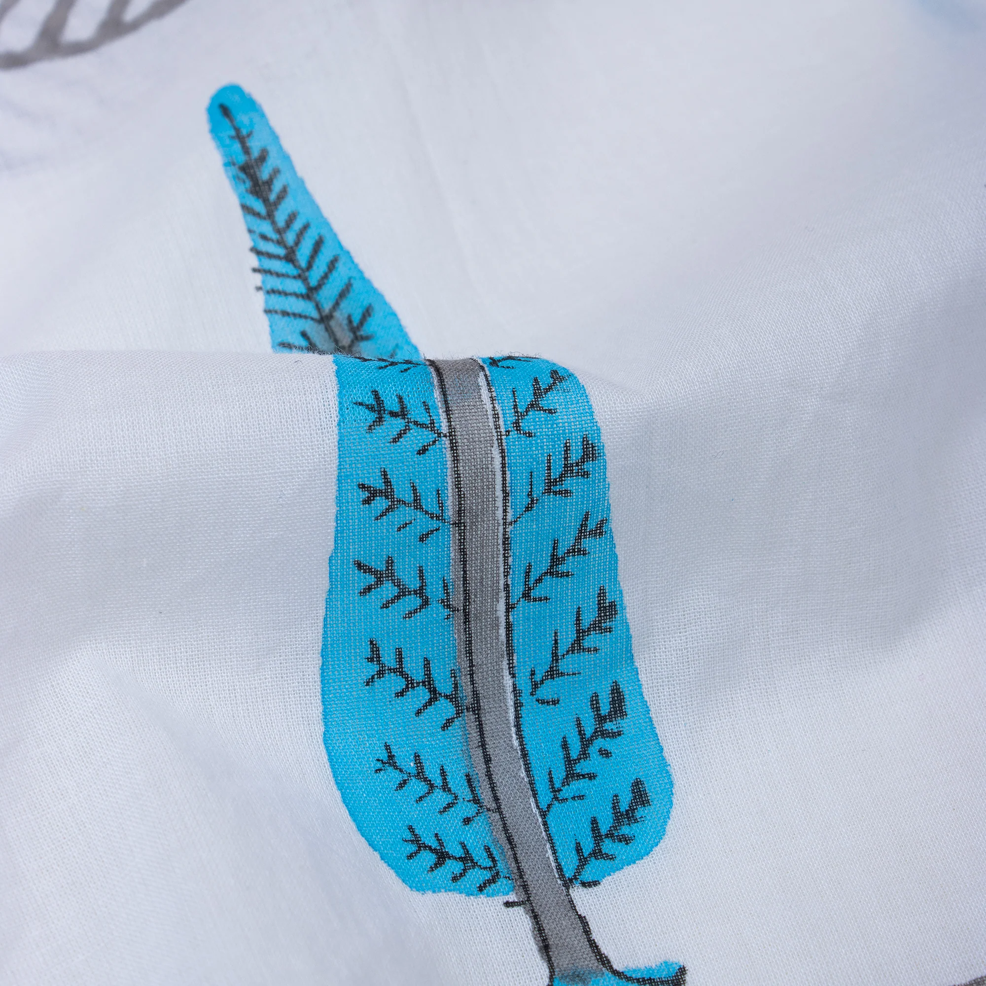 Organic Leaf Handmade Block Printed Women's Cotton Scarfs - Image 4
