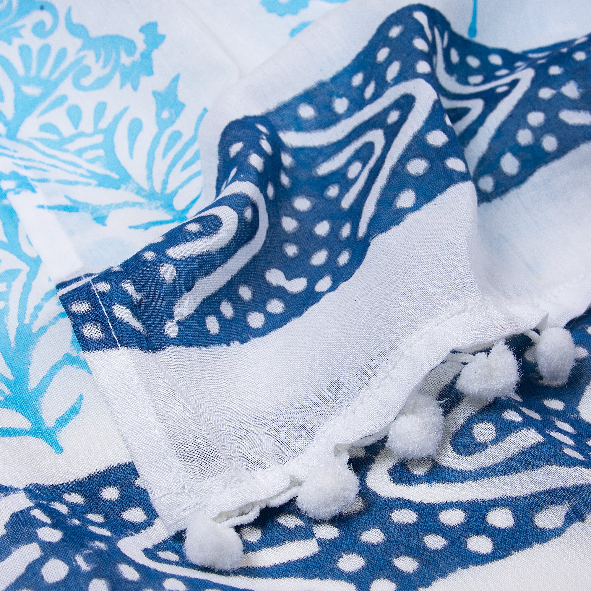 Decorative Buti Hand Block Printed Soft Cotton Women's Scarves - Image 3