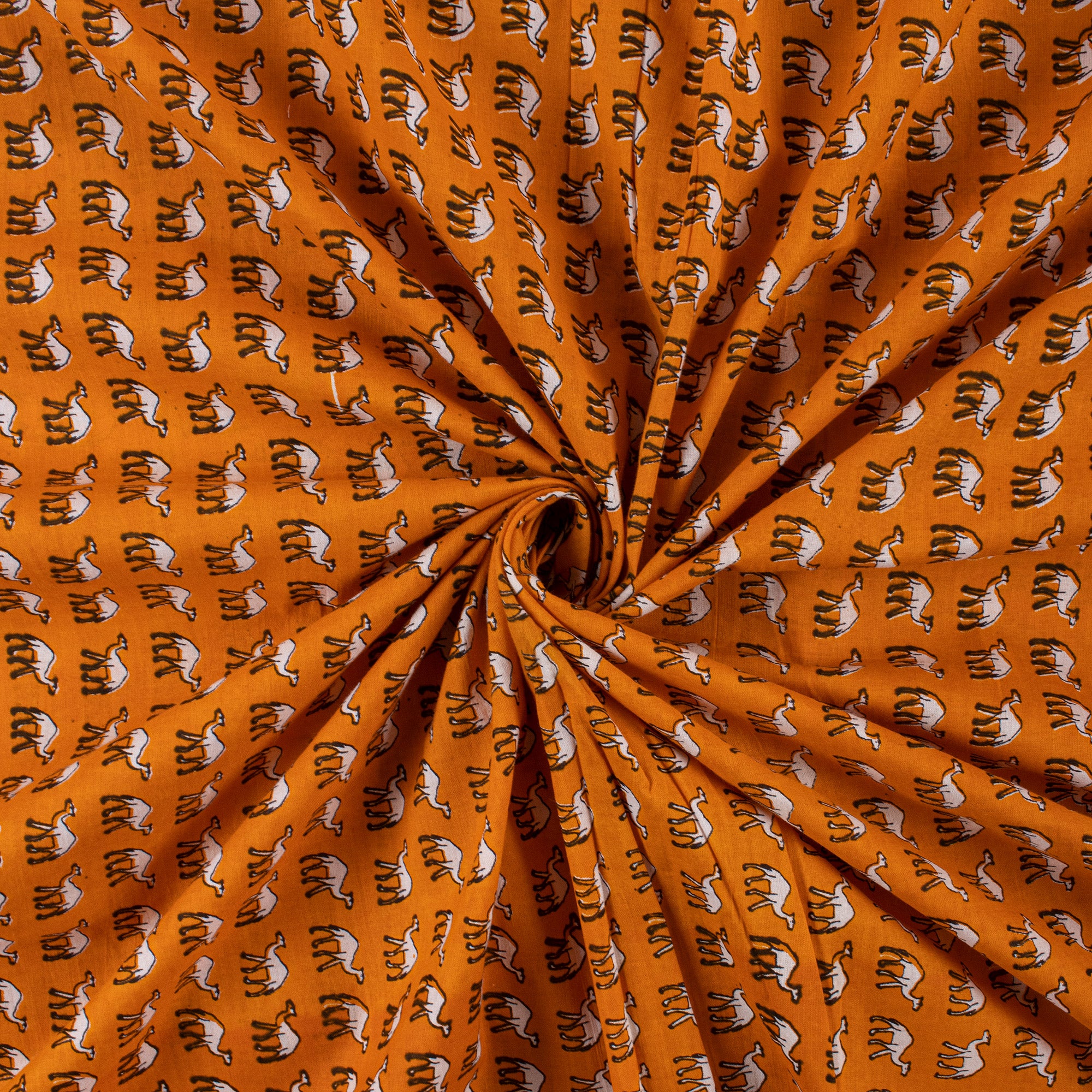 Soft Handmade Camel Print Indian Fabric - Image 4