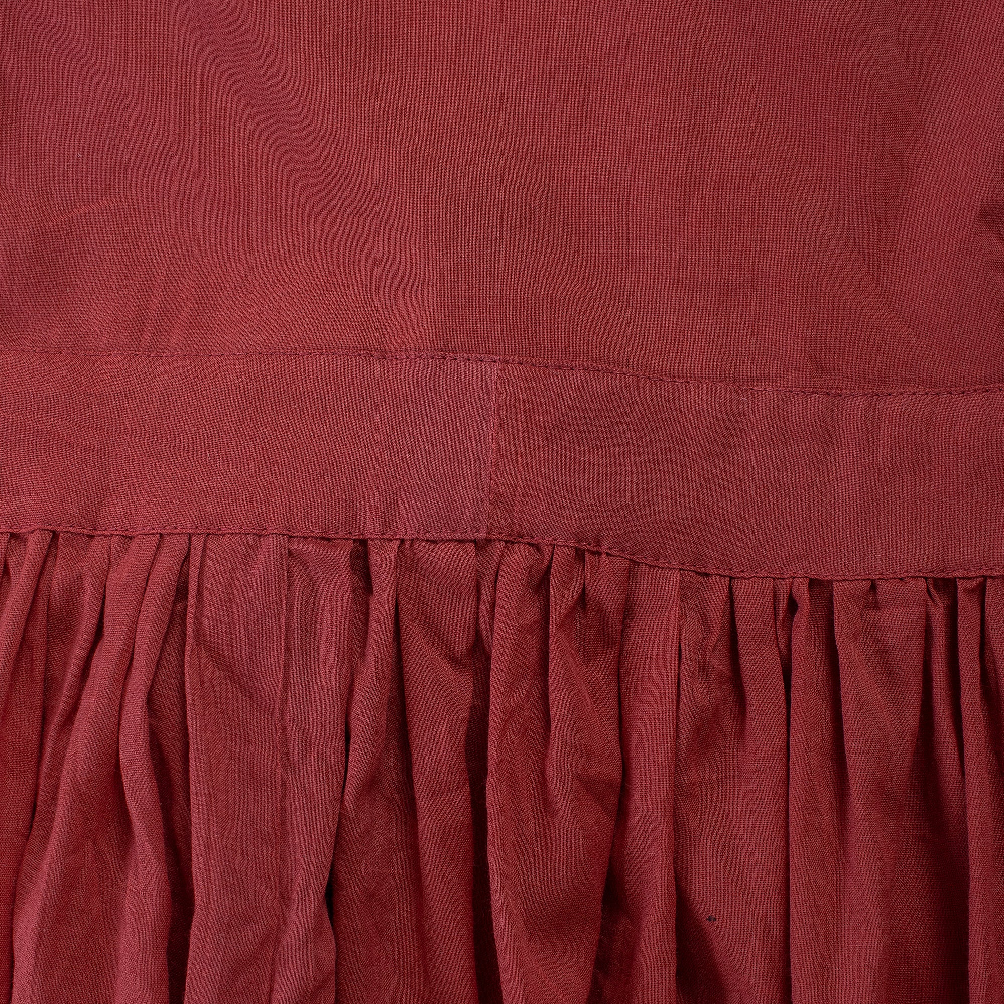 Indian Solid Hand Dyed Cotton Women's Gardening Apron - Image 5