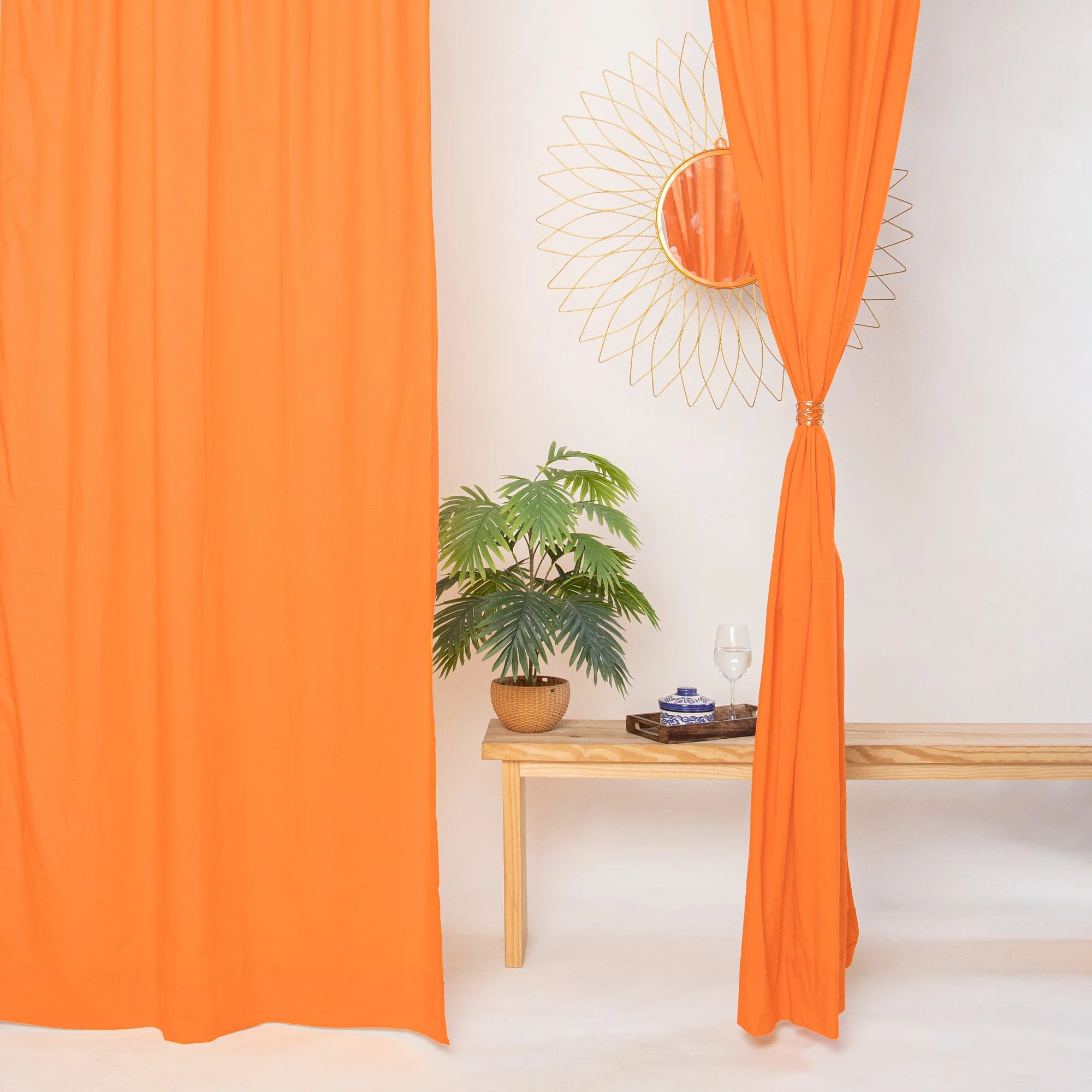 Solid Cotton Curtains For Living Room - Image 2
