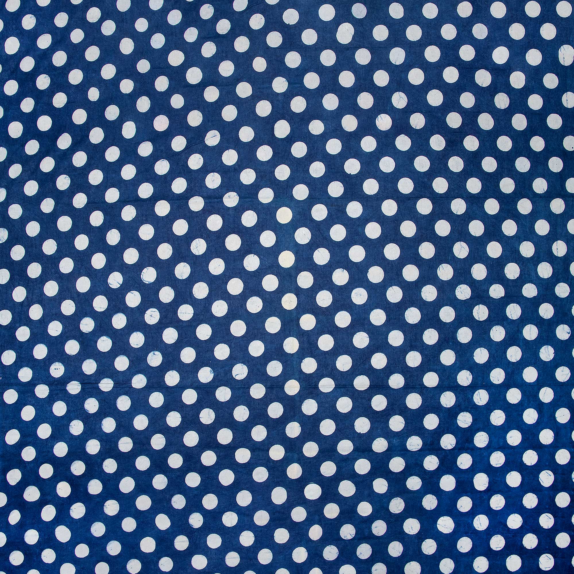 Indigo Blue Polka Dots Indian Hand Block Printed Cotton Dress Making Fabric - Image 5