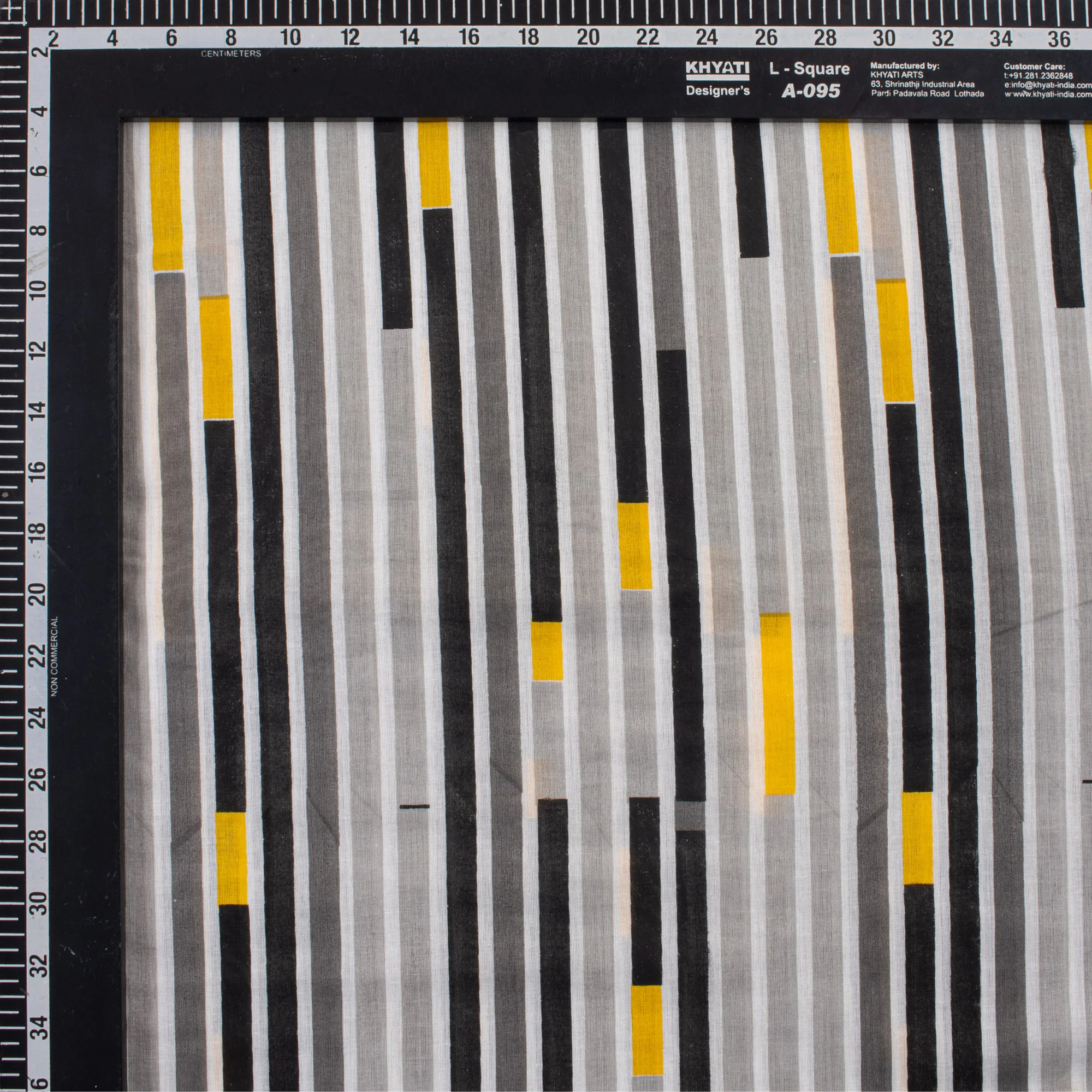 Striped Hand Printed Organic Cotton Fabric - Image 5