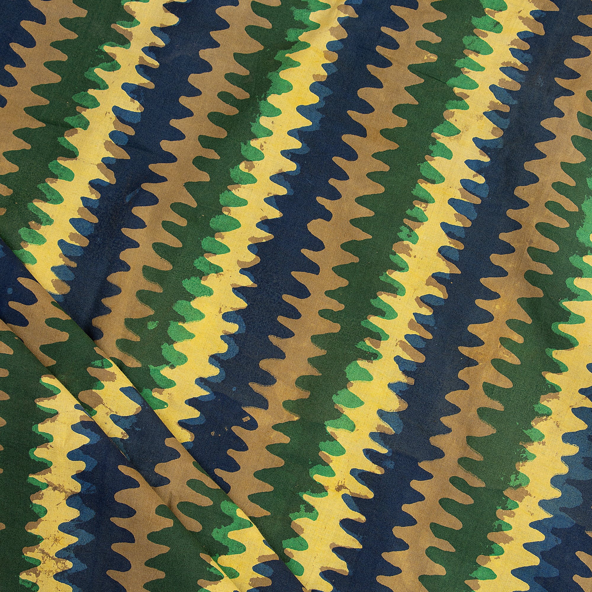 Stripes Hand Block Print Cotton Dabu Fabric - Image 5