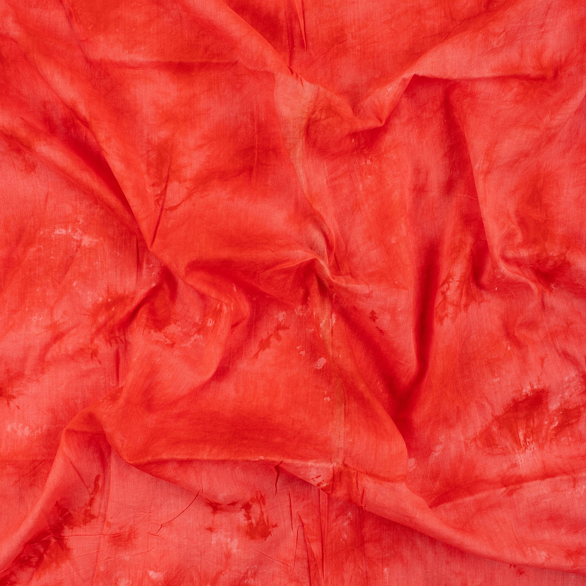 Stunning Red Tie Dye Cotton Shibori Fabric - Image 2