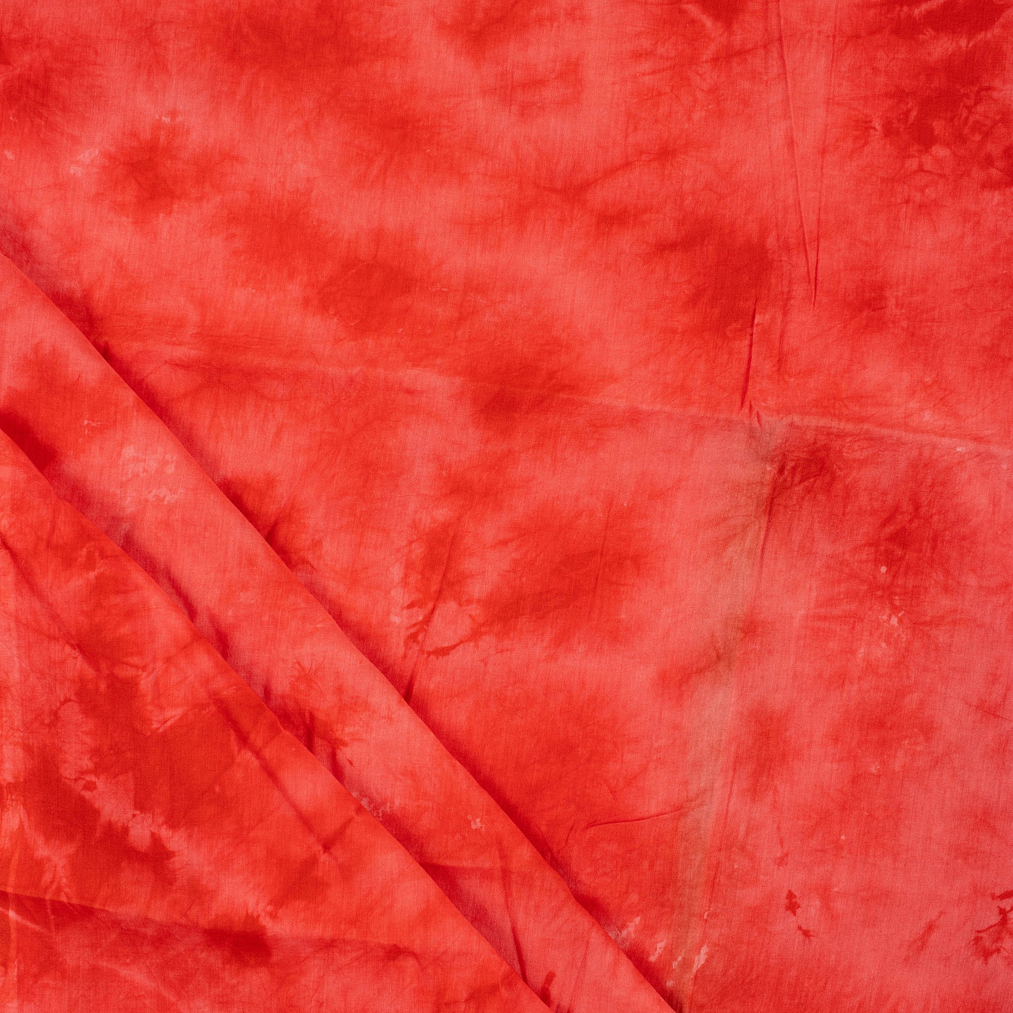 Stunning Red Tie Dye Cotton Shibori Fabric - Image 4