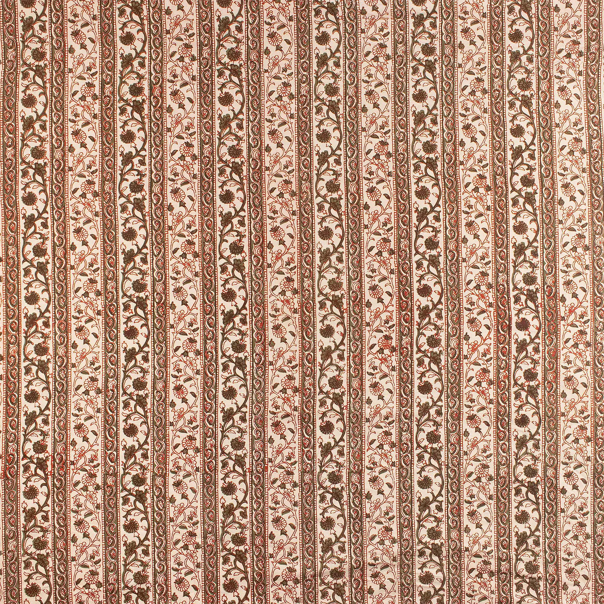 Bagru Printed Floral Fabric by the Yard - Image 5