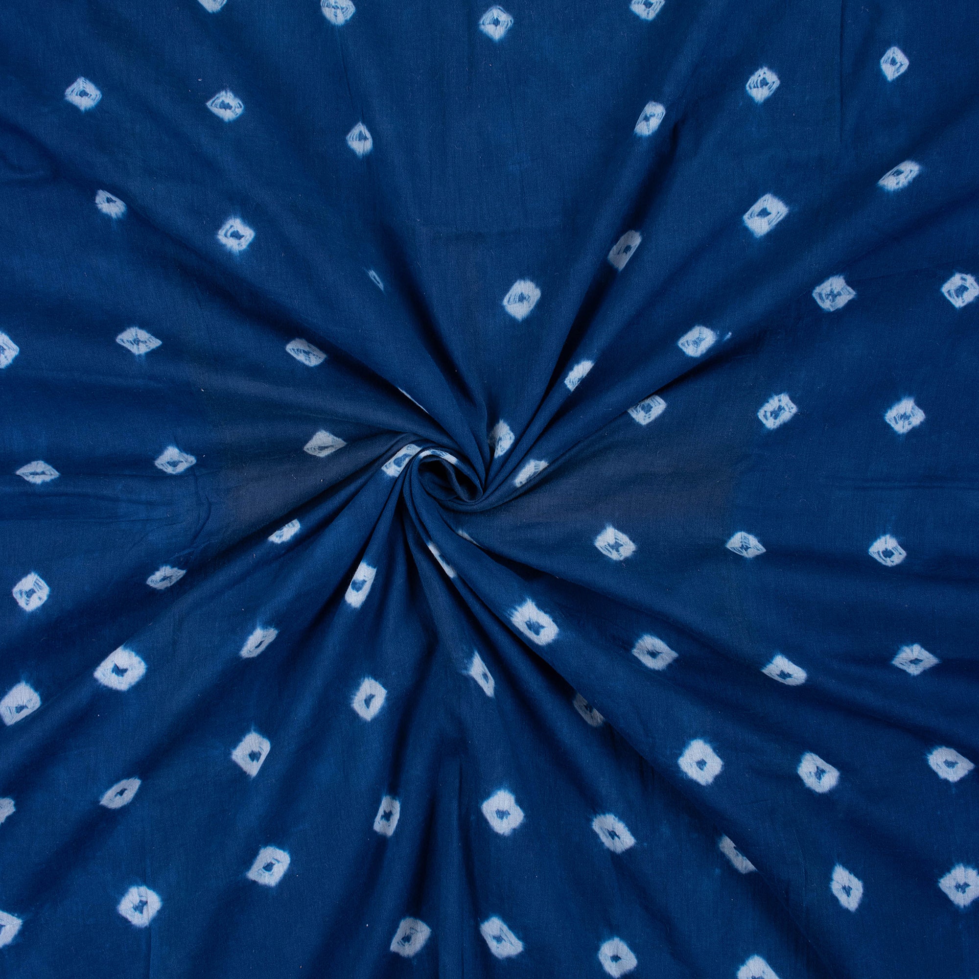 Stylish Blue Cotton Shibori Tie Dye Fabric - Image 2