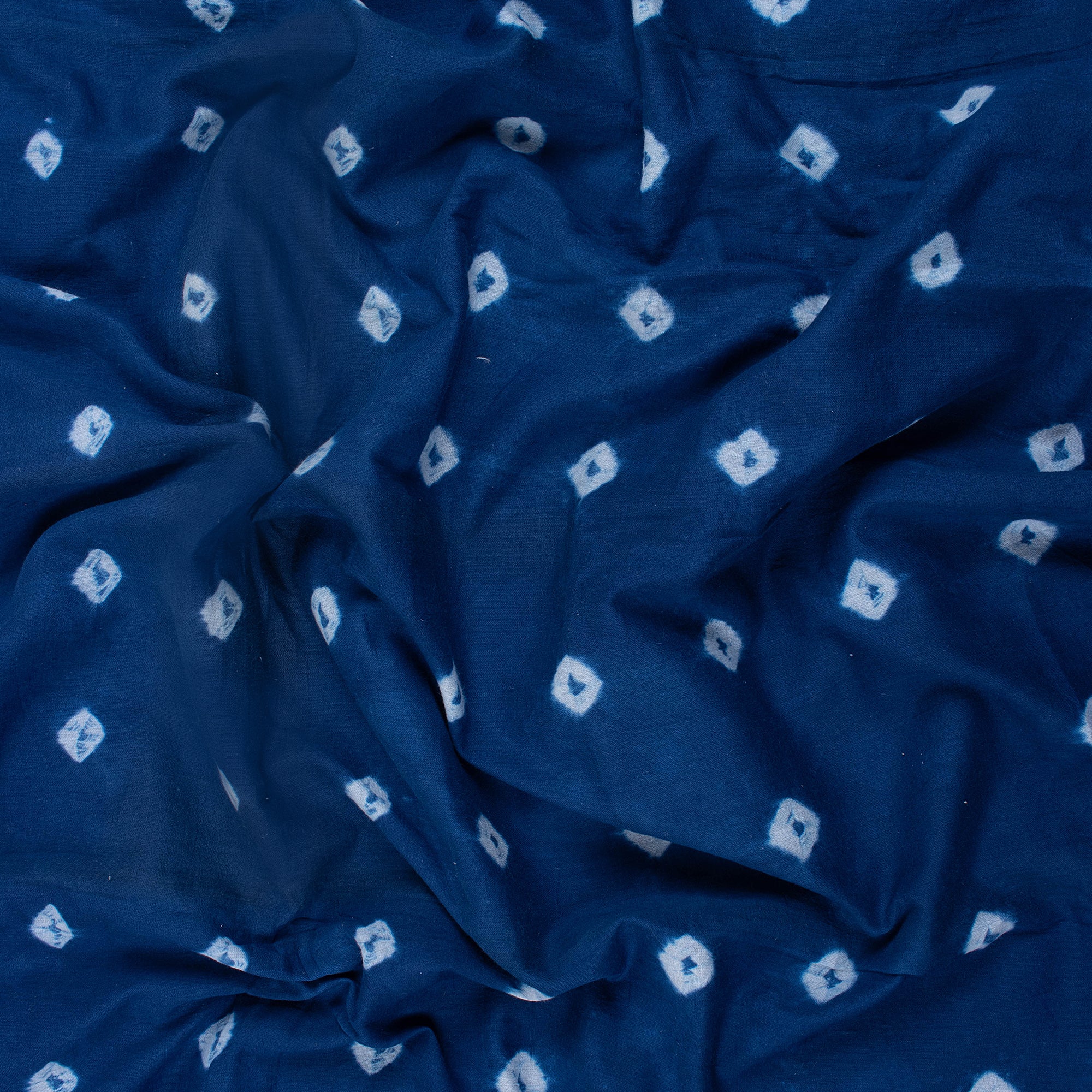 Stylish Blue Cotton Shibori Tie Dye Fabric - Image 4
