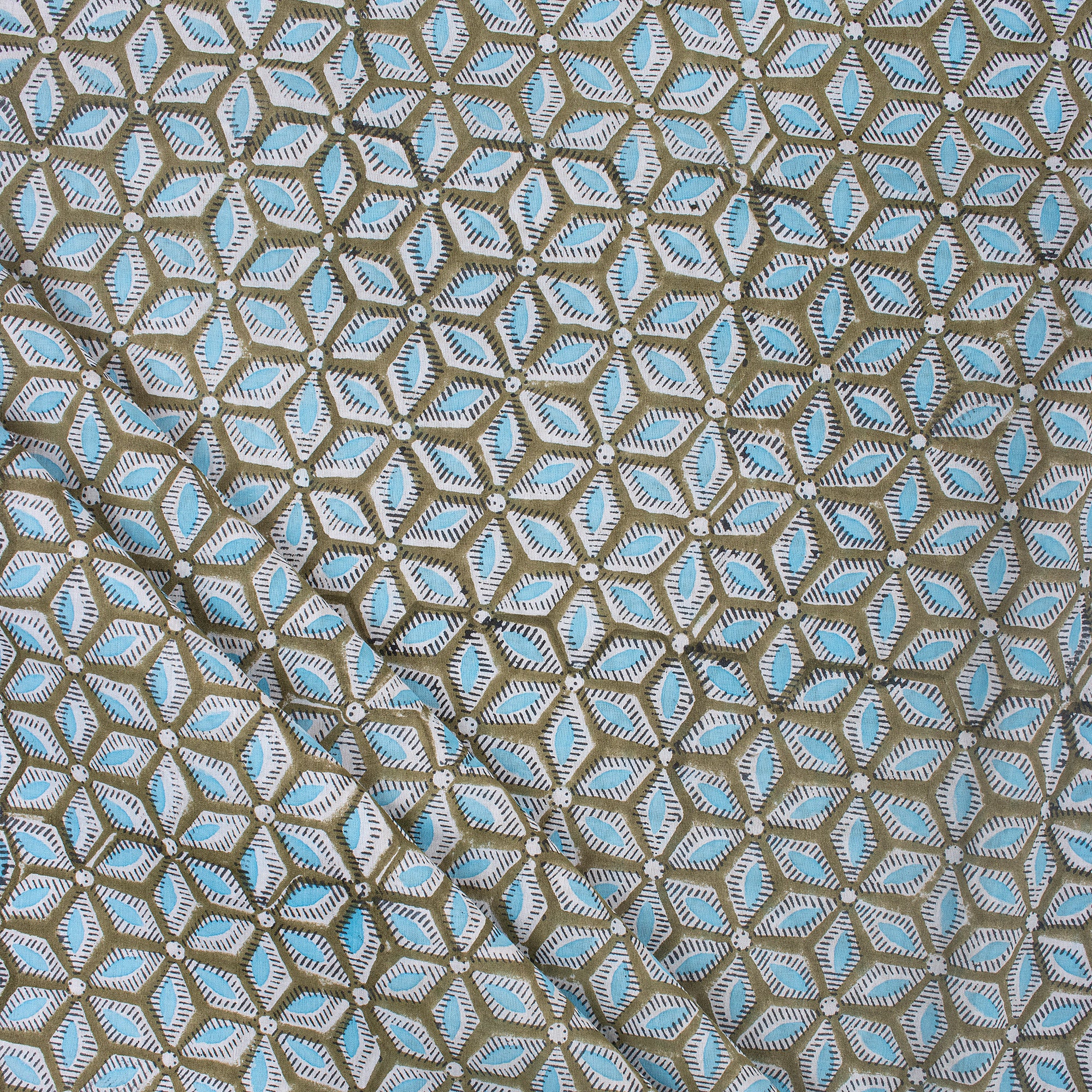 Stylish Floral Hand Block Print Fabric