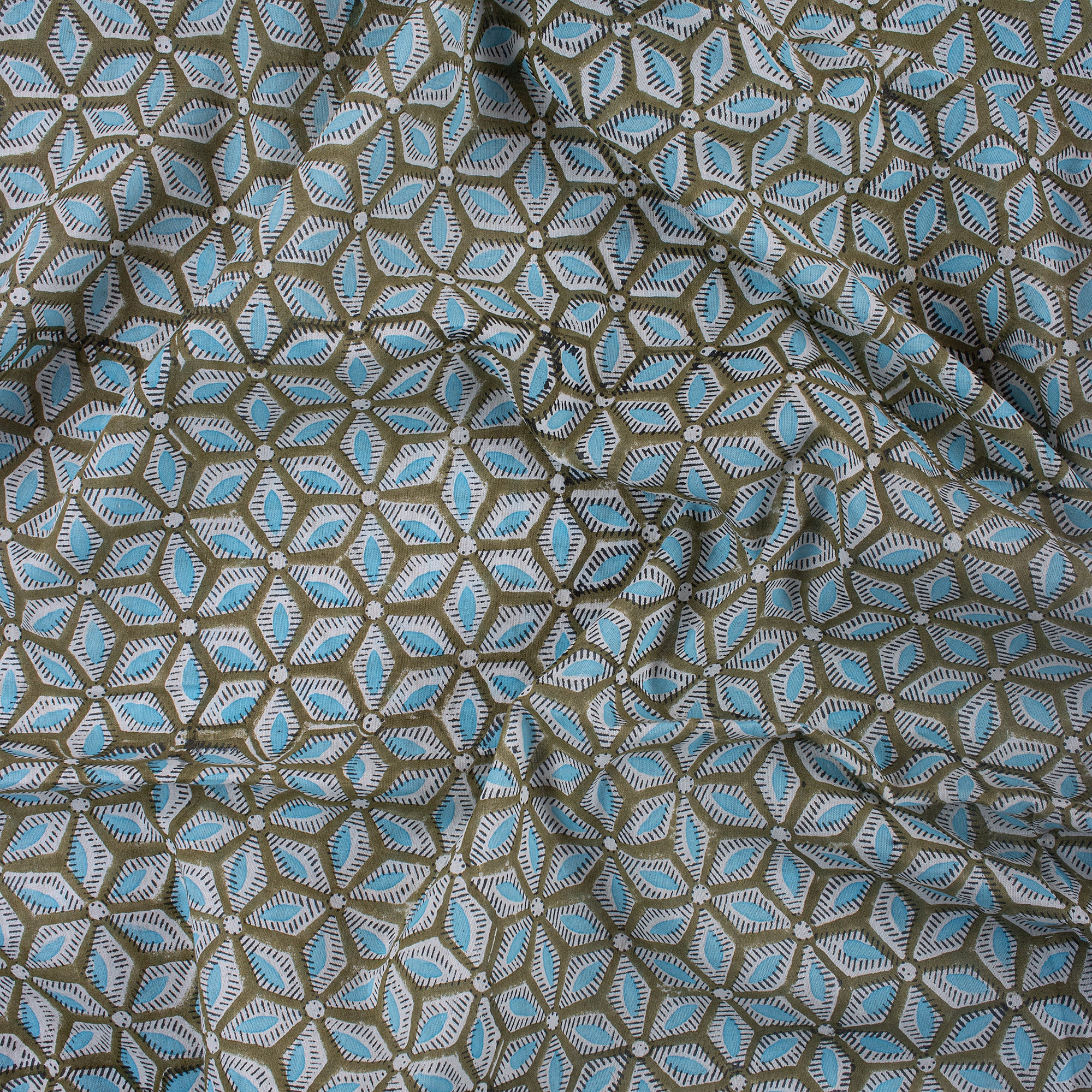 Stylish Floral Hand Block Print Fabric - Image 4