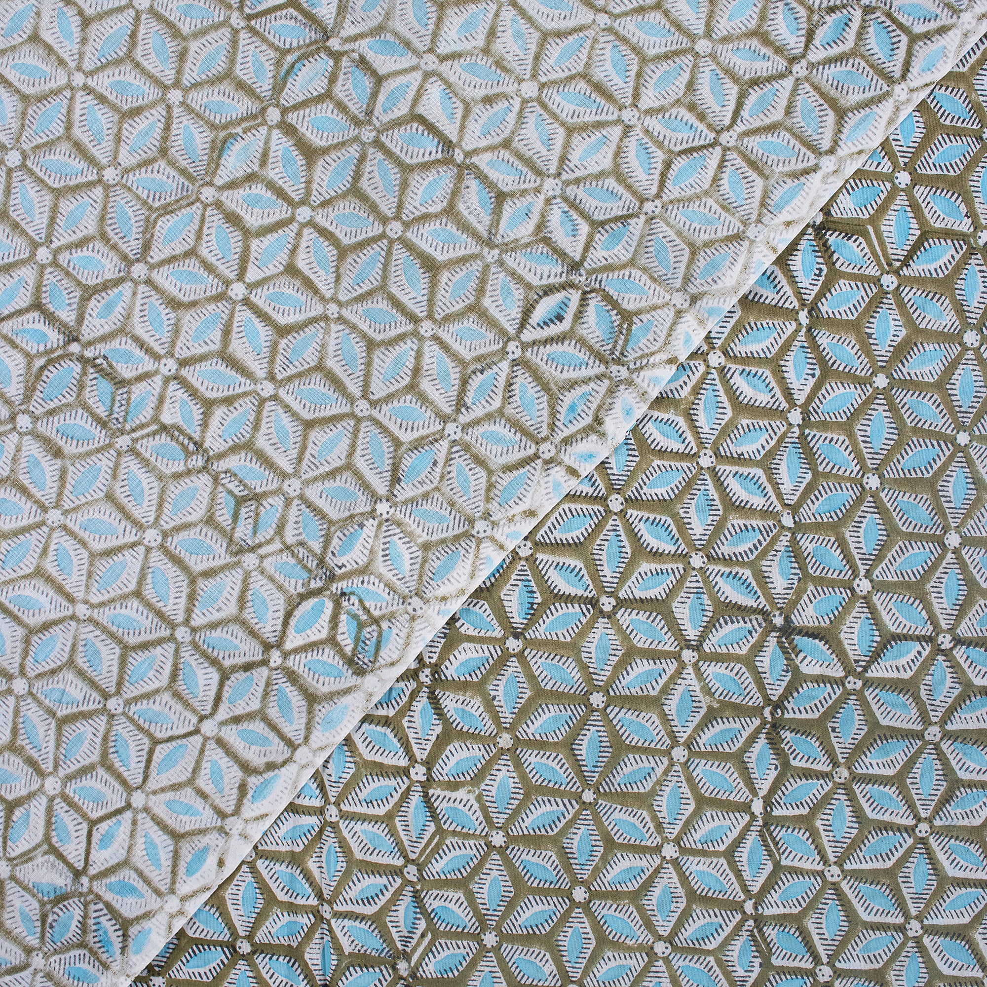 Stylish Floral Hand Block Print Fabric - Image 5