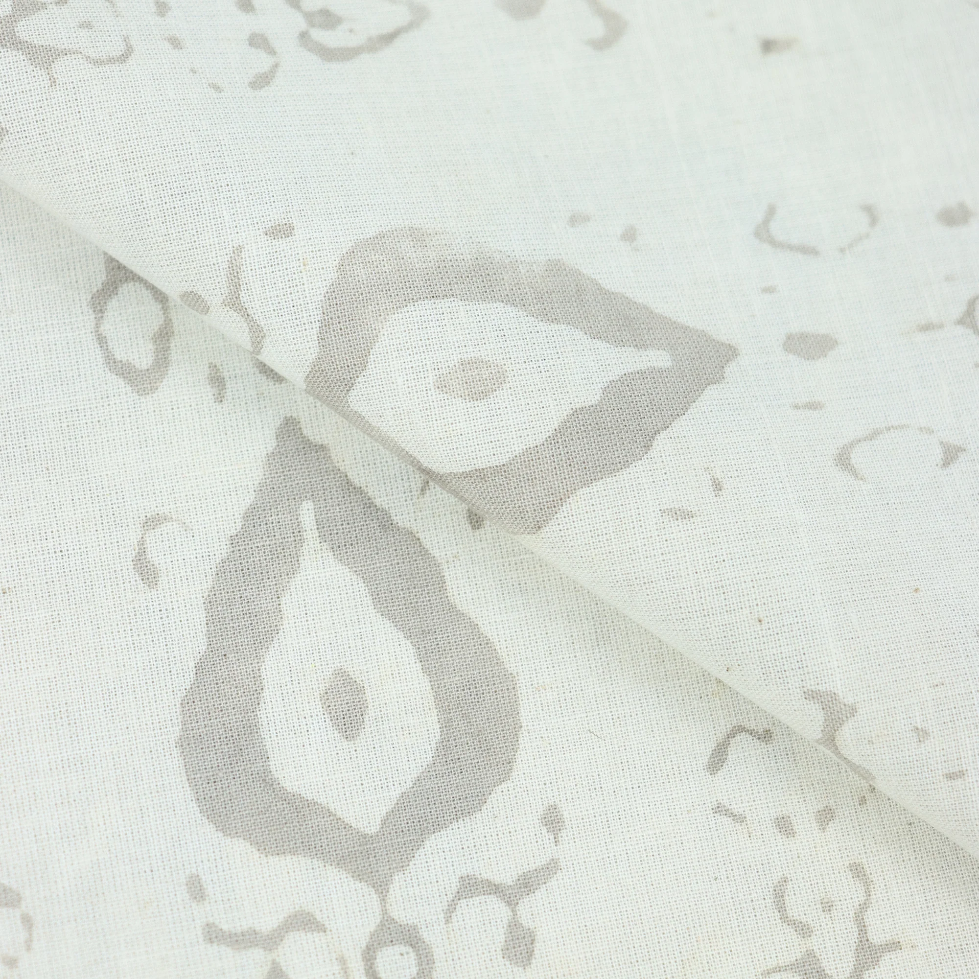 Stylish Gray Leaf Kashish Hand Block Print Fabric - Image 5