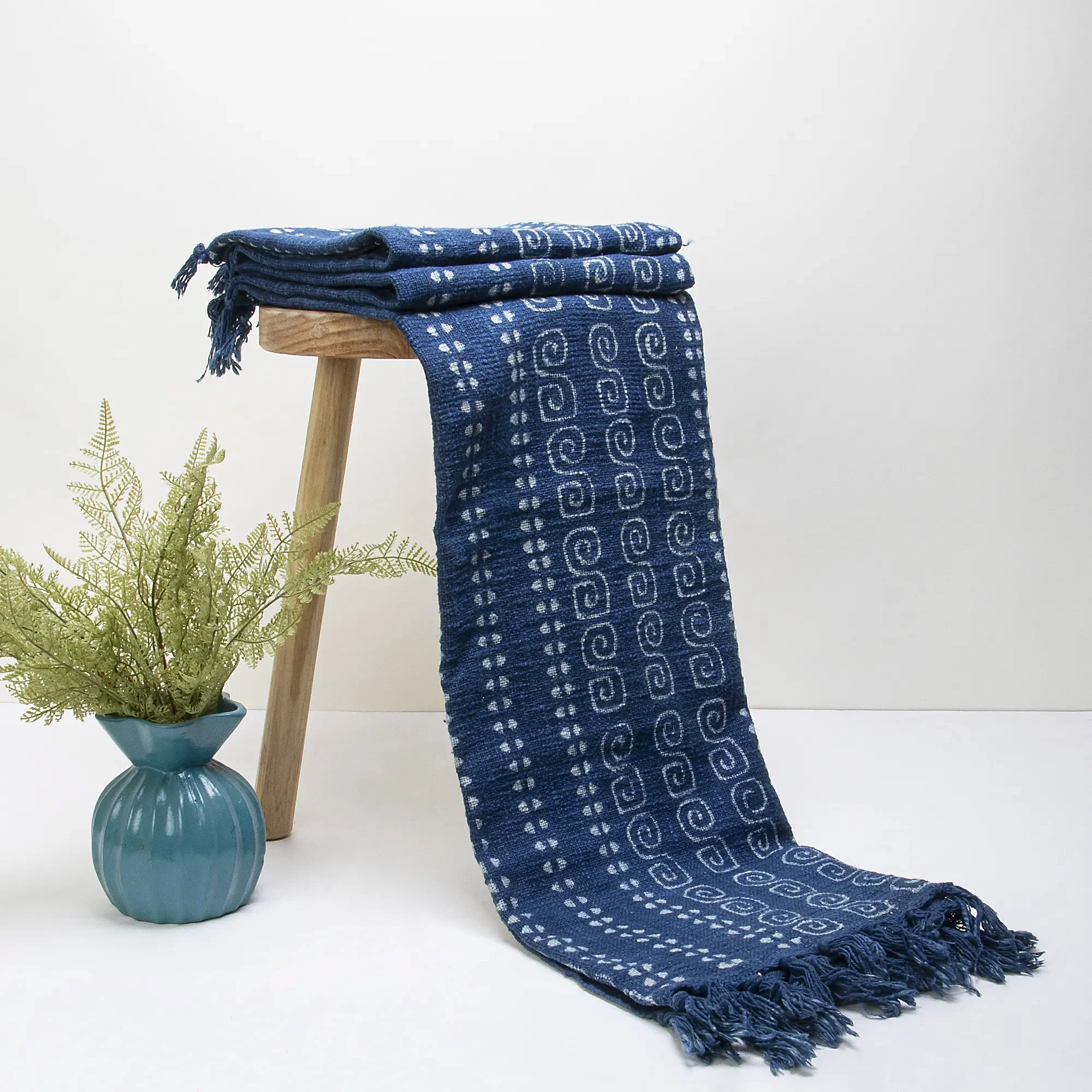 Stylish Hand Block Pure Cotton Printed Sofa Throw - Image 5