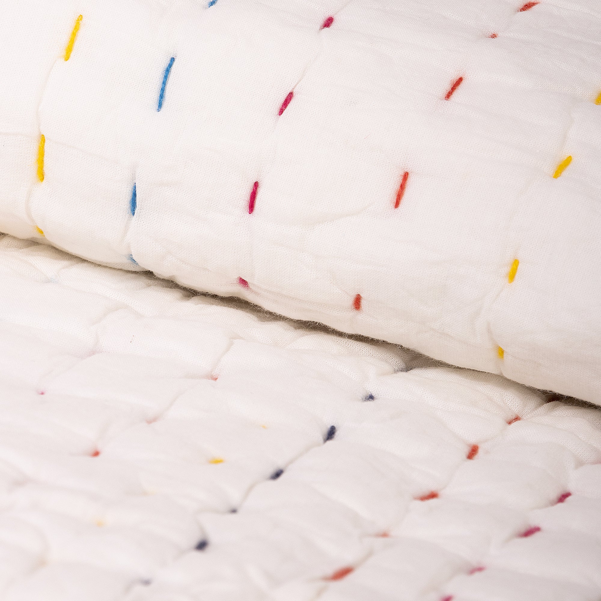 Stylish Hand Stitched Cotton Kantha Quilt Blanket - Image 4