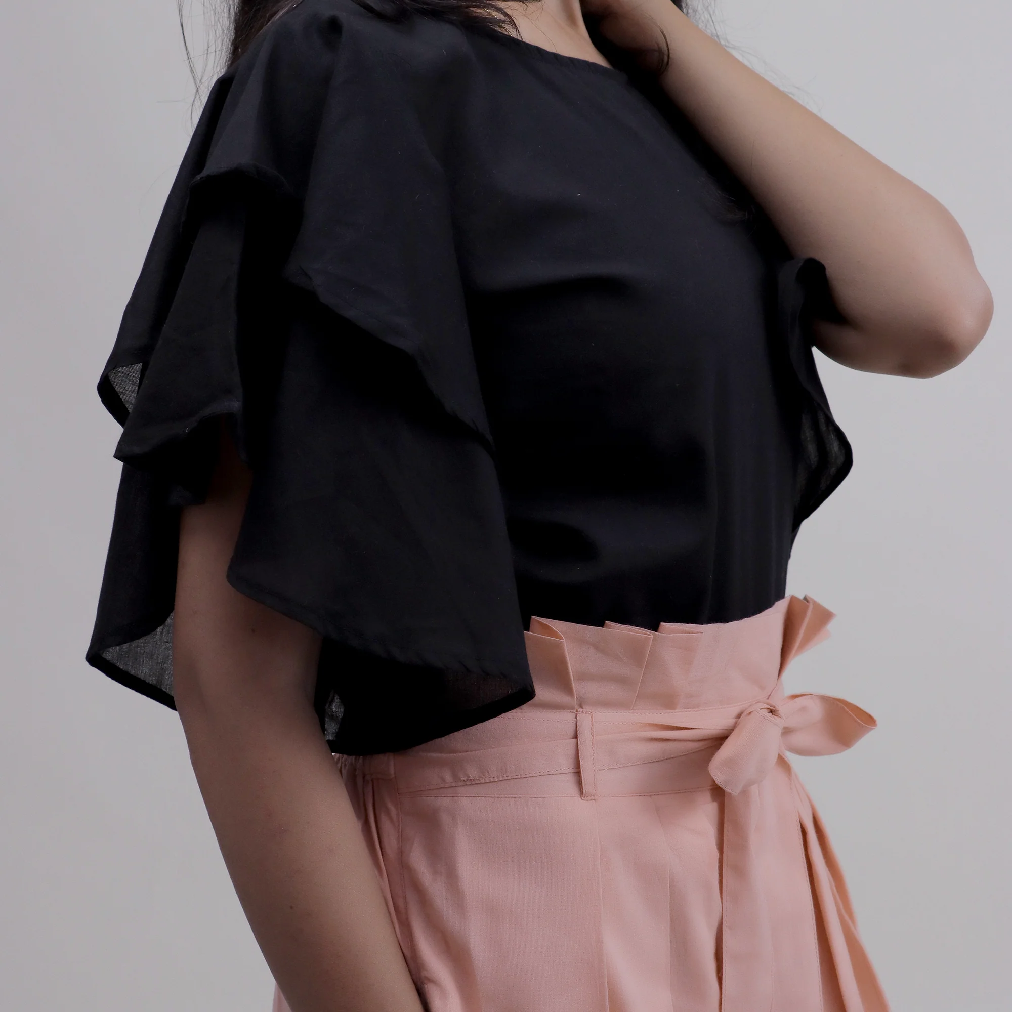 Stylish Handmade Cotton Top & Pant Set for Party - Image 3
