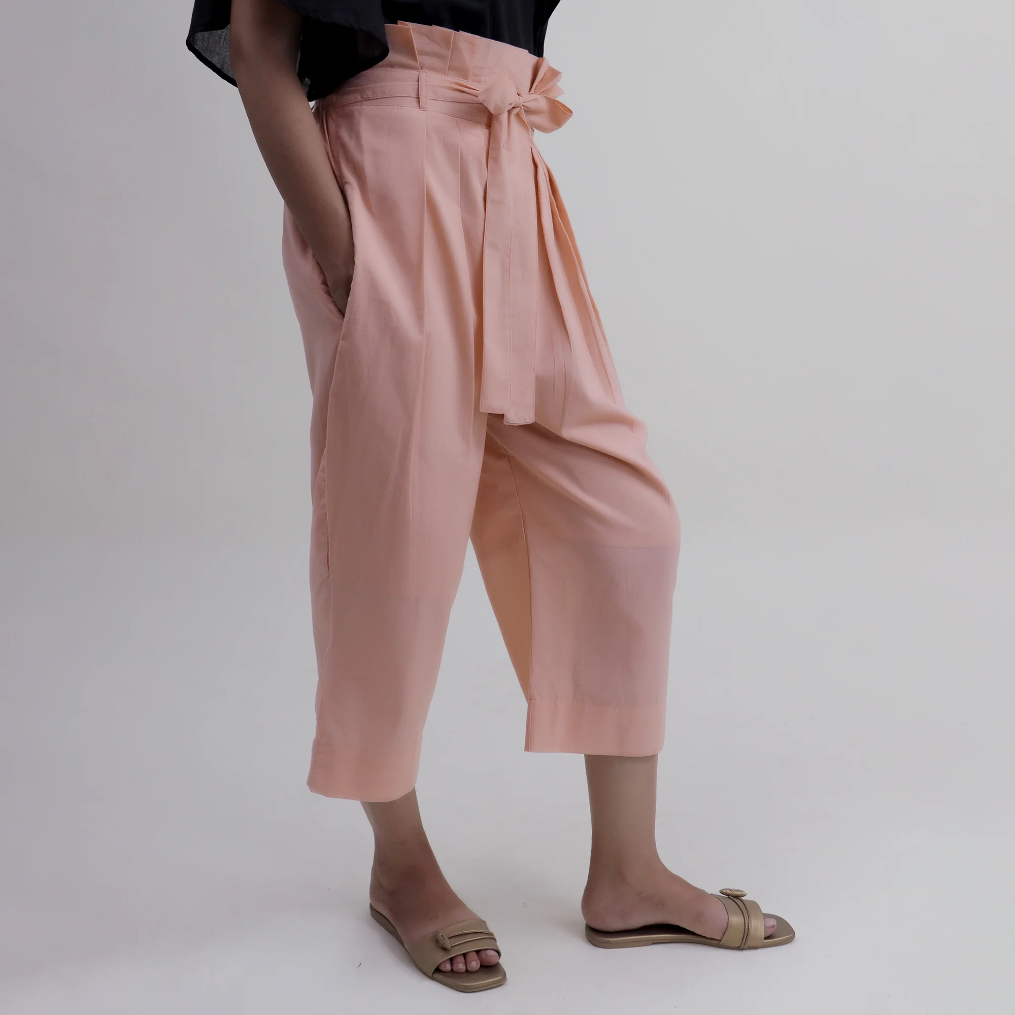 Stylish Handmade Cotton Top & Pant Set for Party - Image 4