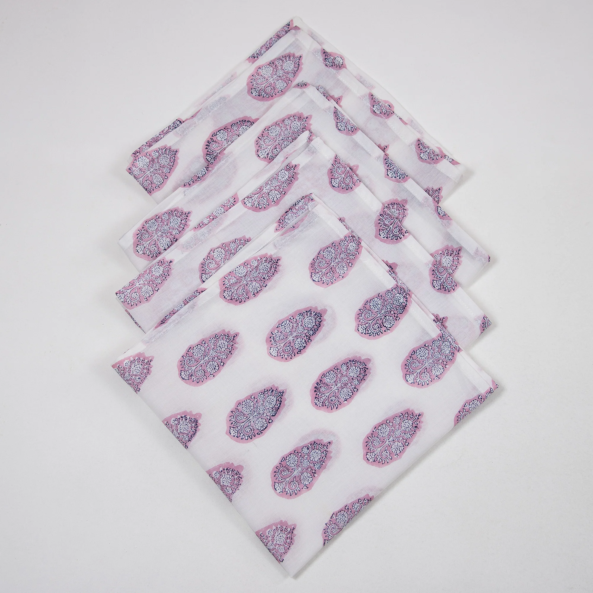 Stylish Boota Hand Printed Cotton Table Napkins