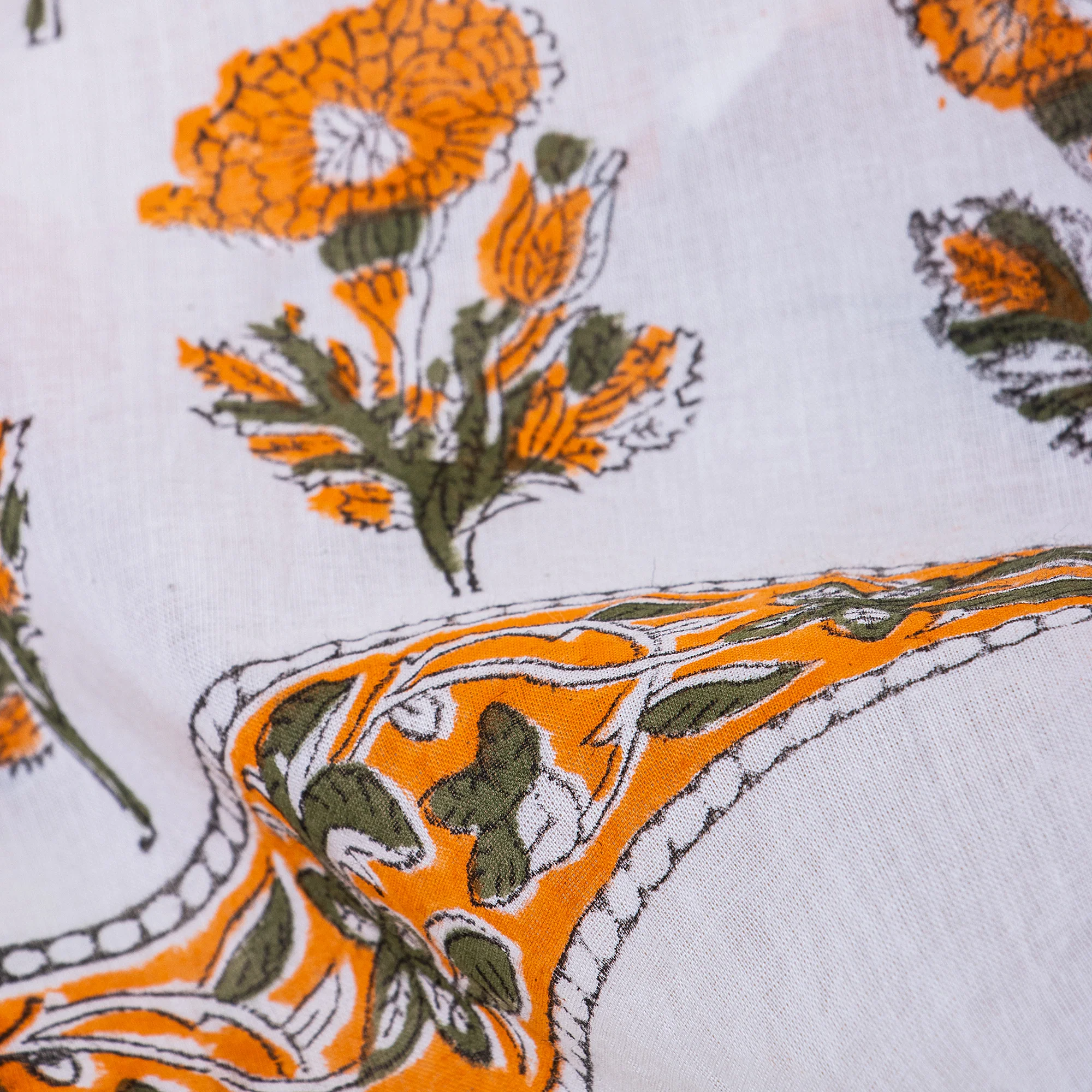 Palm Tree Hand Block Print Soft Women's Cotton Scarfs - Image 4