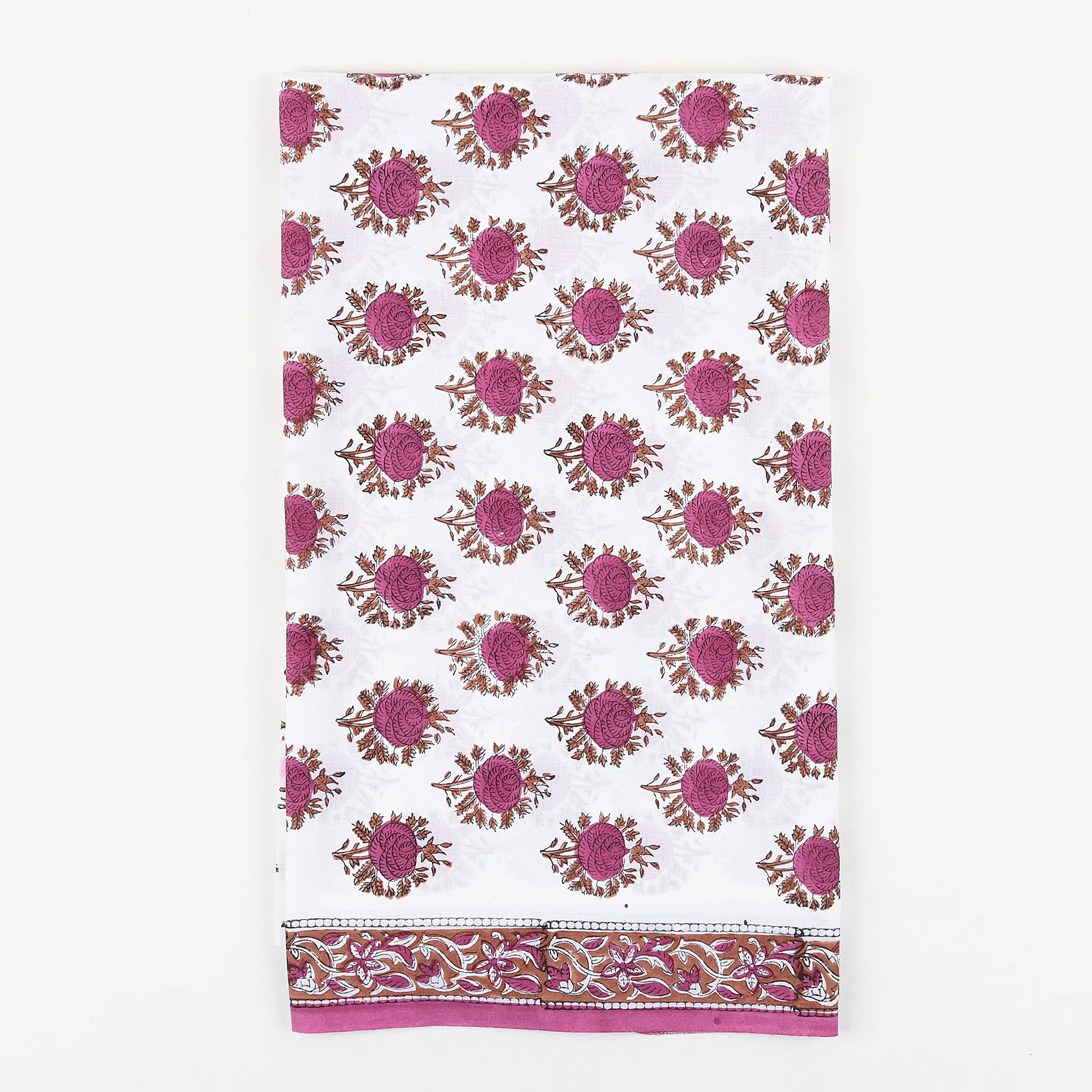 Women Unstitched salwar Suit Set Kota Doria Dupatta Purple Flower Design - Image 3