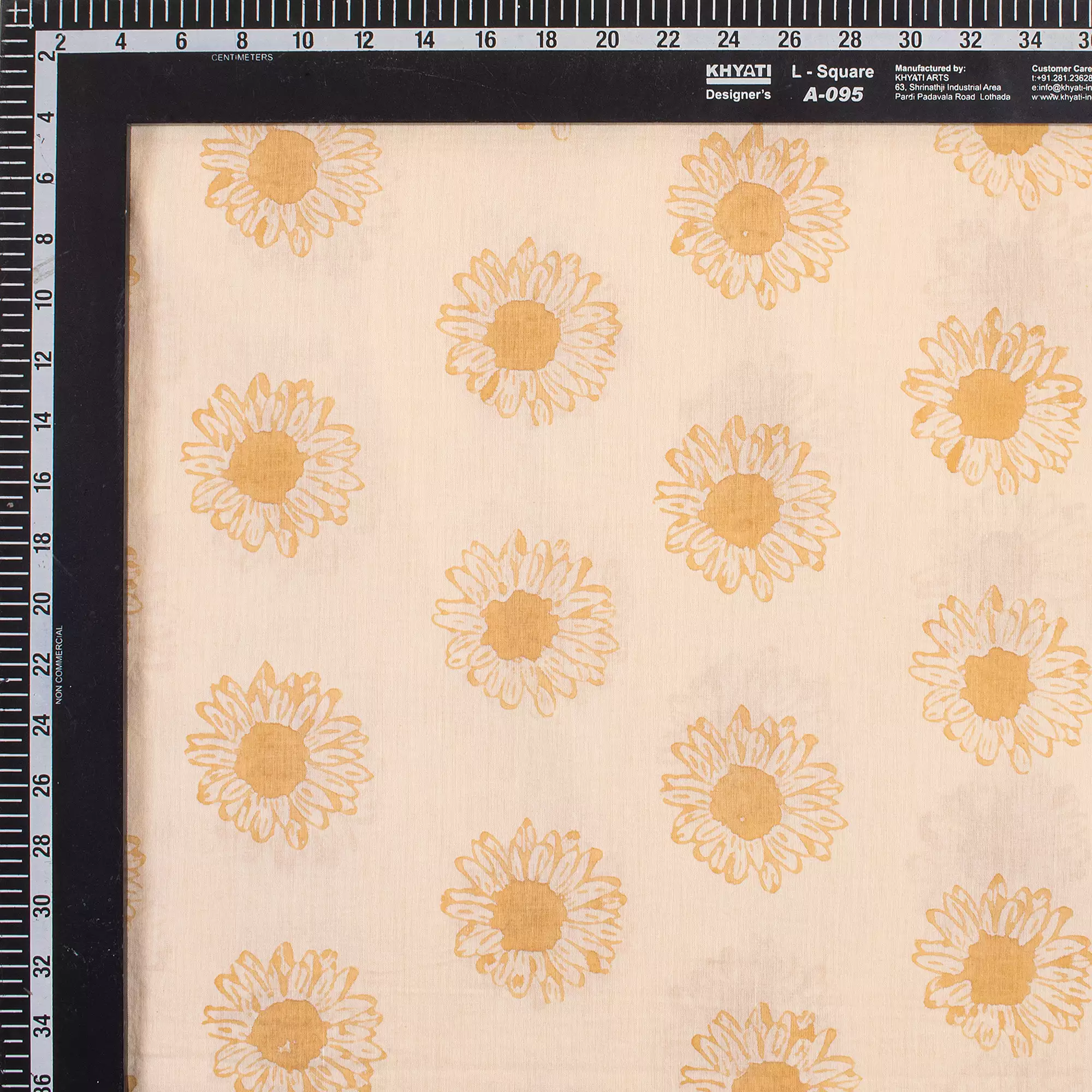 Cotton Hand Block Printed Fabric - Image 3